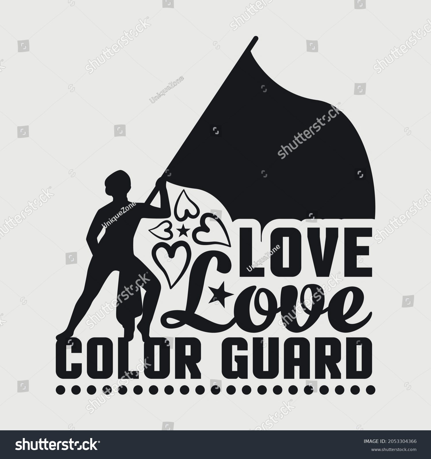 SVG of Live Love Color Guard Svg Typography Vector Design svg
