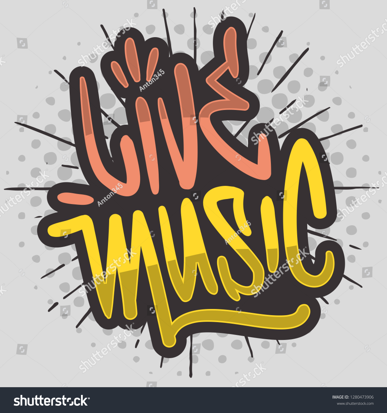 Live Music Hand Drawn Brush Lettering Stock Vector Royalty Free Live Music Hand Drawn Brush Lettering Stock Vector Royalty Free