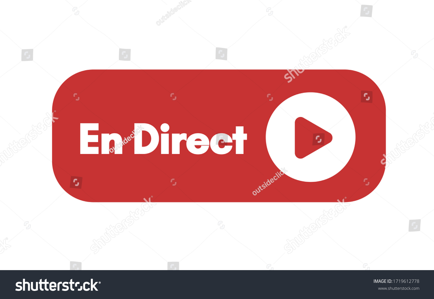 Live Streaming Online Sign French Language Stock Vector Royalty Free