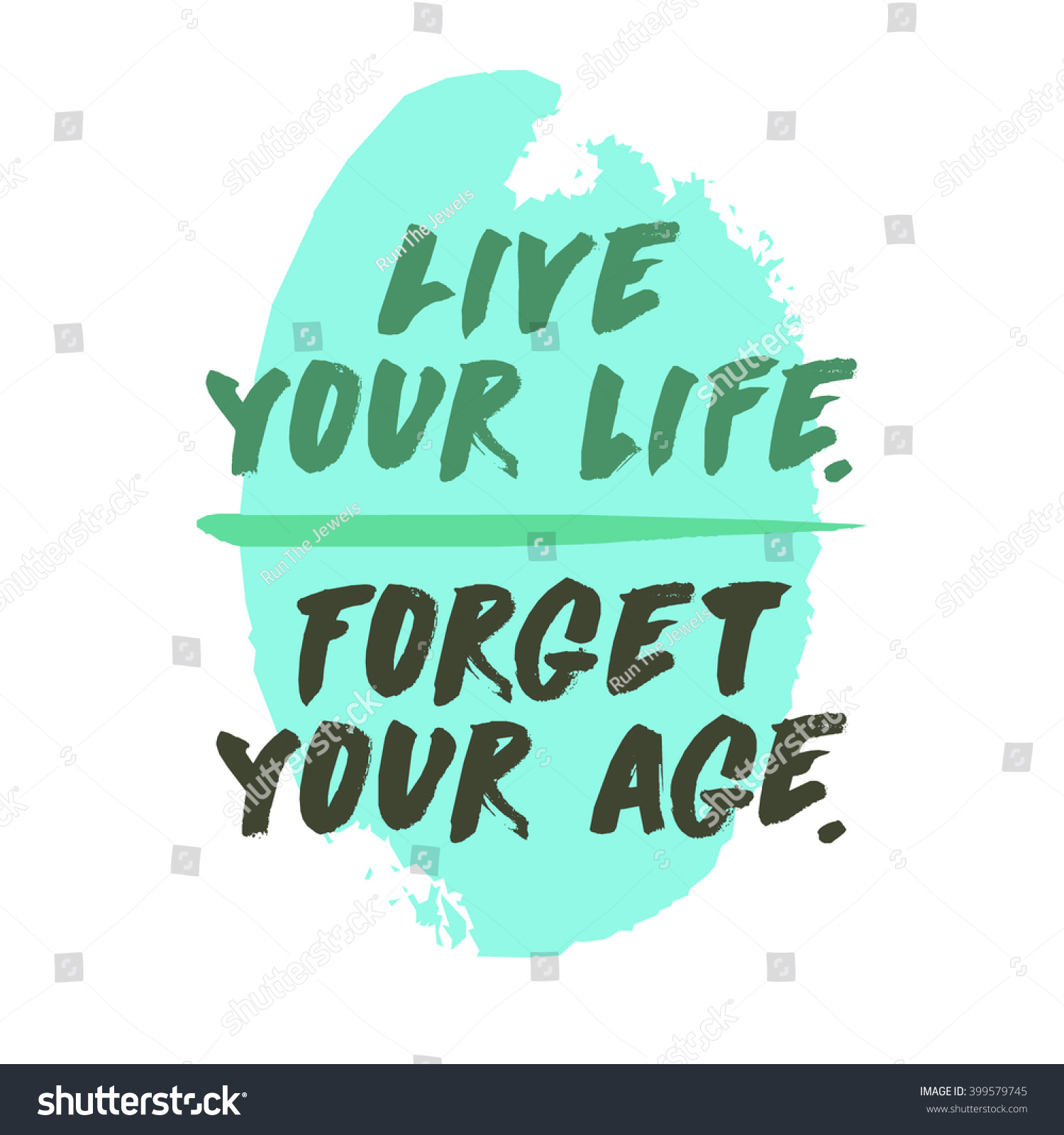 Live Your Life Motivational Quote Vector Art