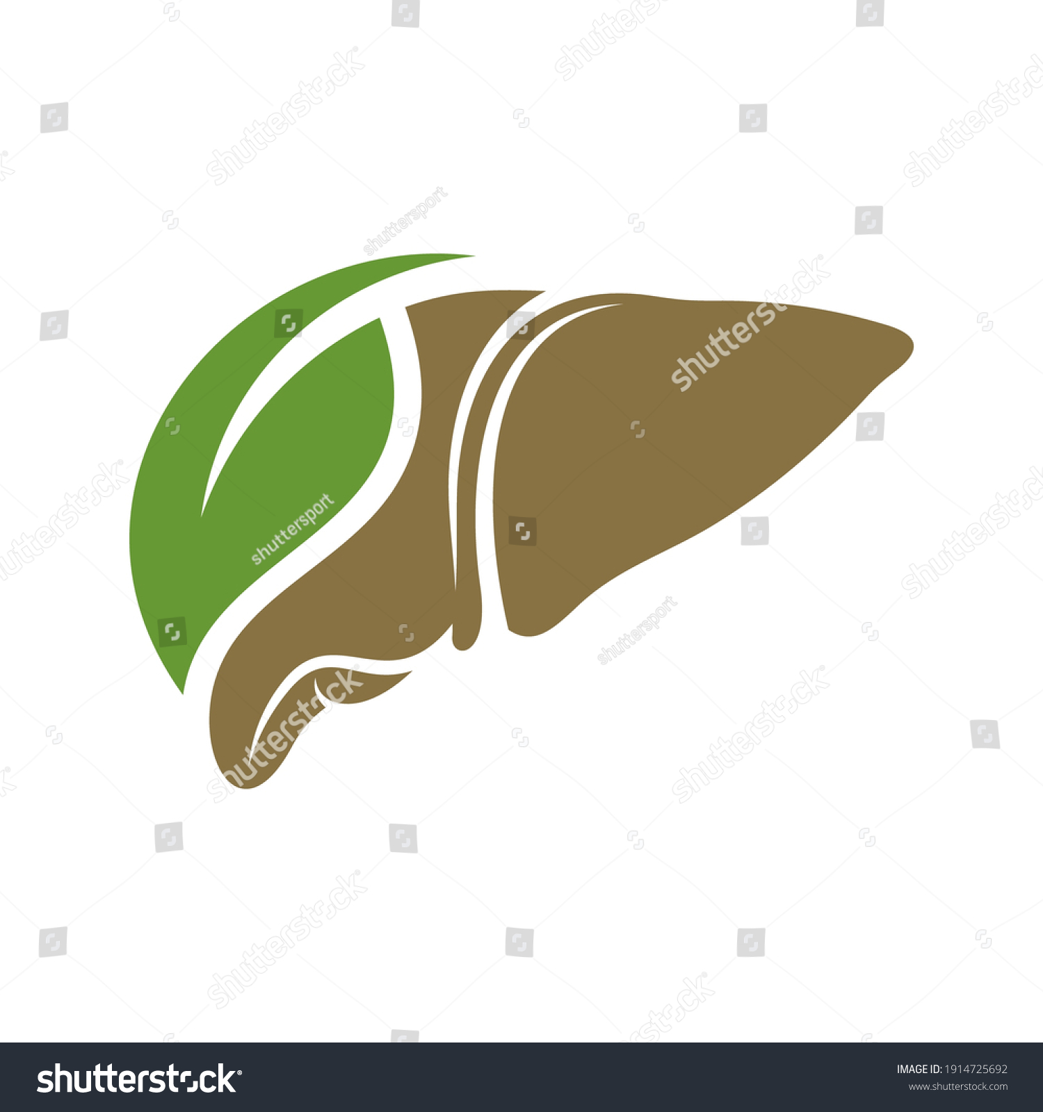 Liver Leaf Logo Vector Template Creative Stock Vector (Royalty Free ...