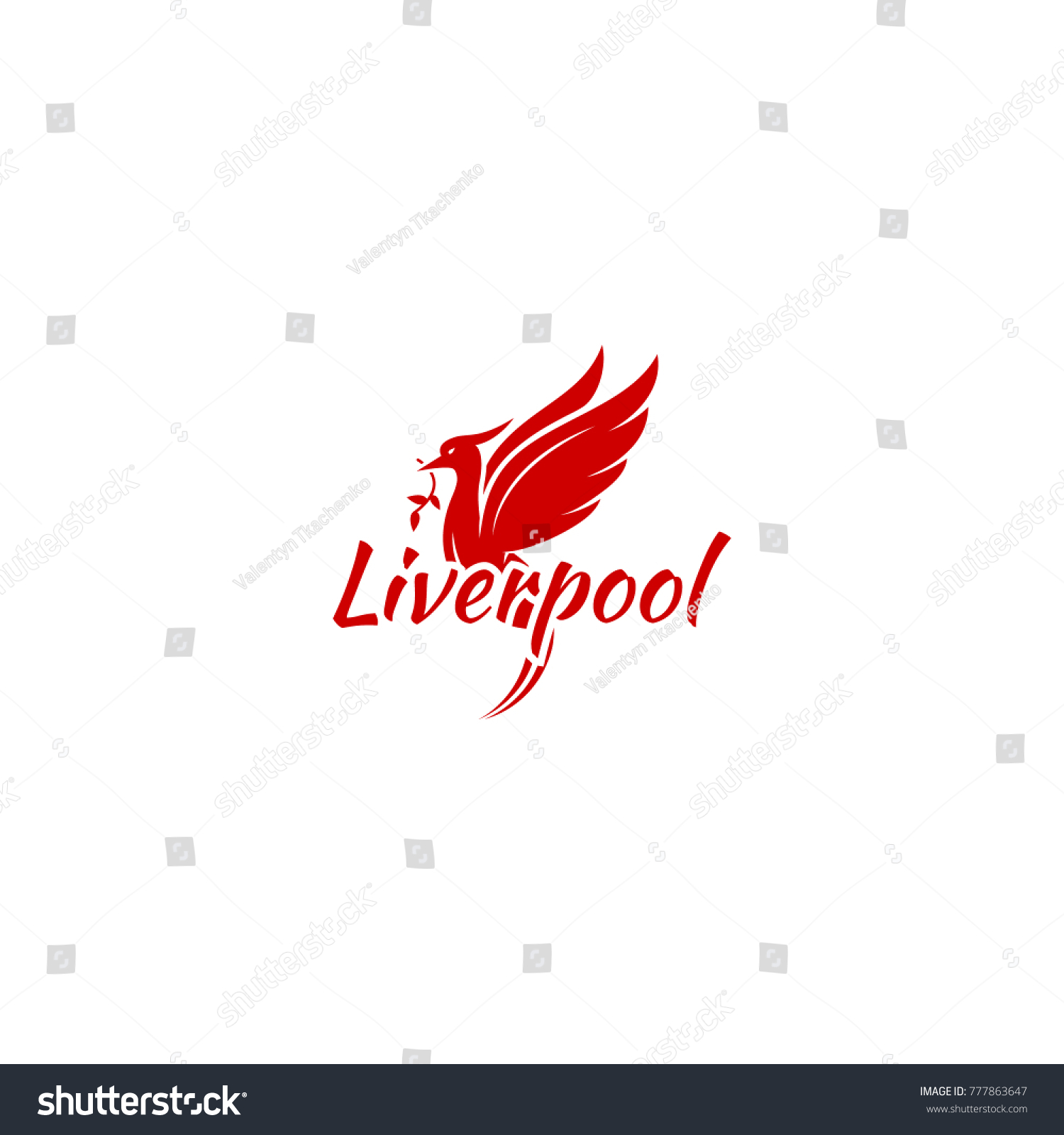 Liverpool Fan Art Print Stock Vector (Royalty Free) 777863647