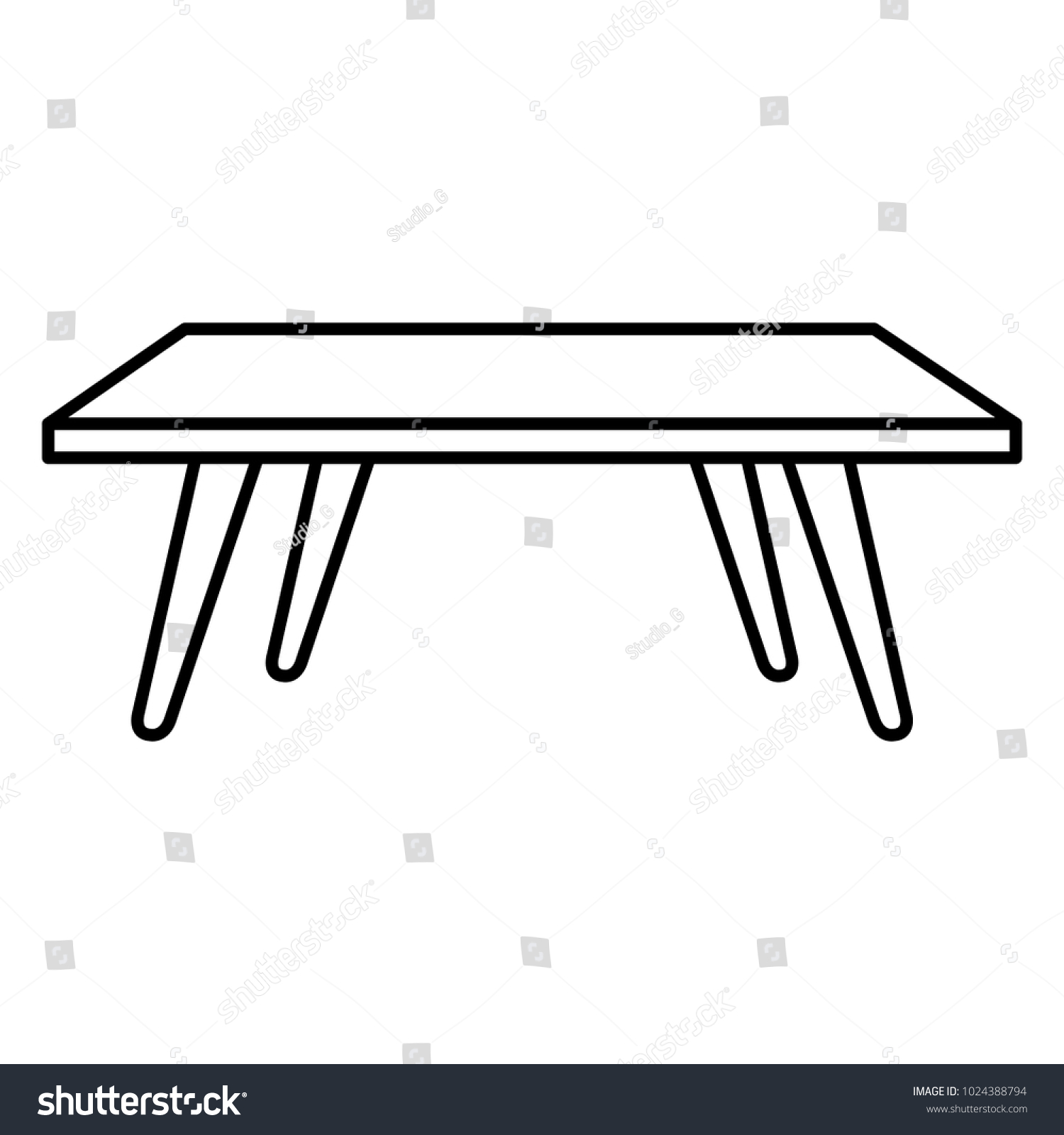 centre table drawing