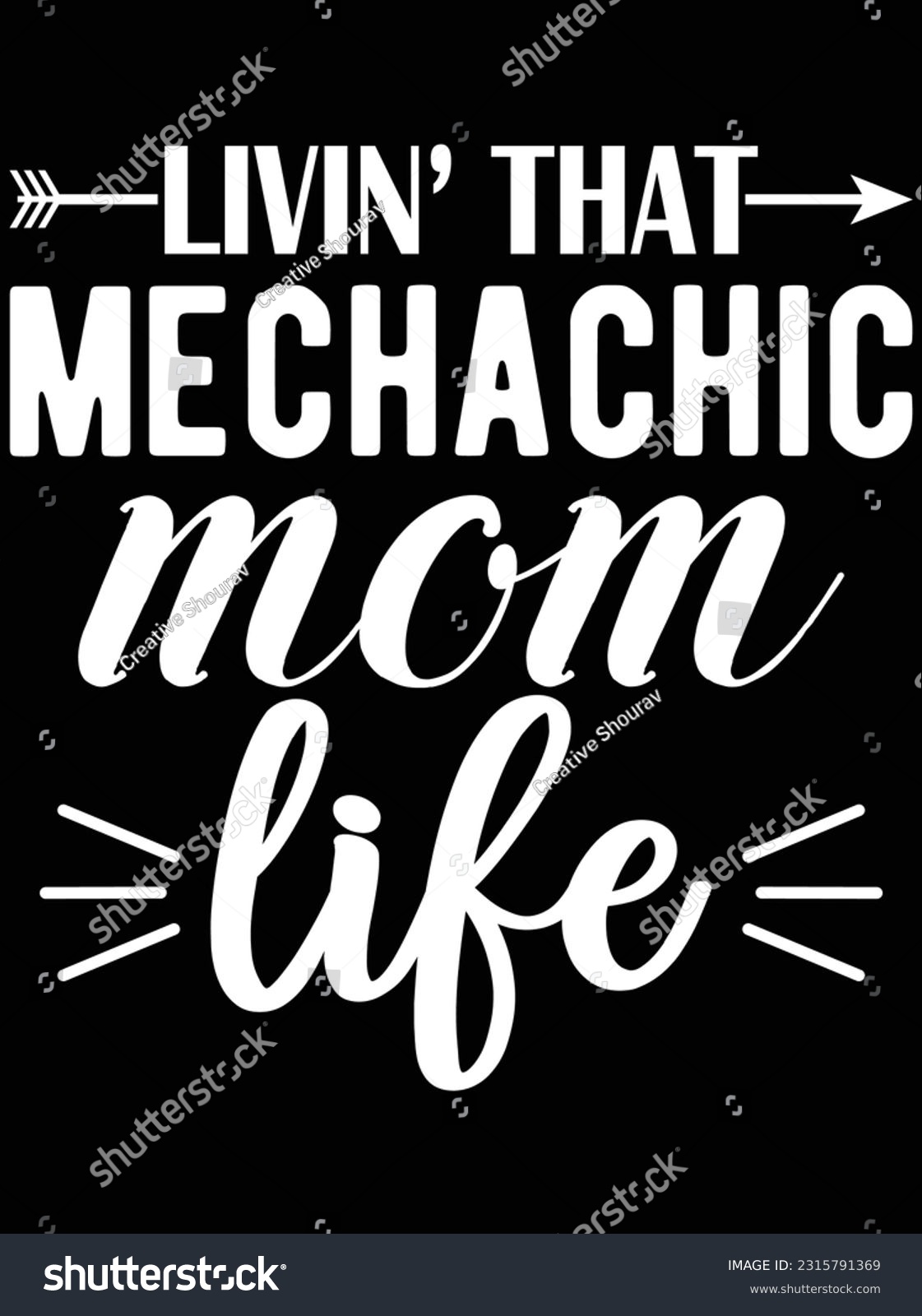 SVG of Living that mechanic mom life vector art design, eps file. design file for t-shirt. SVG, EPS cuttable design file svg