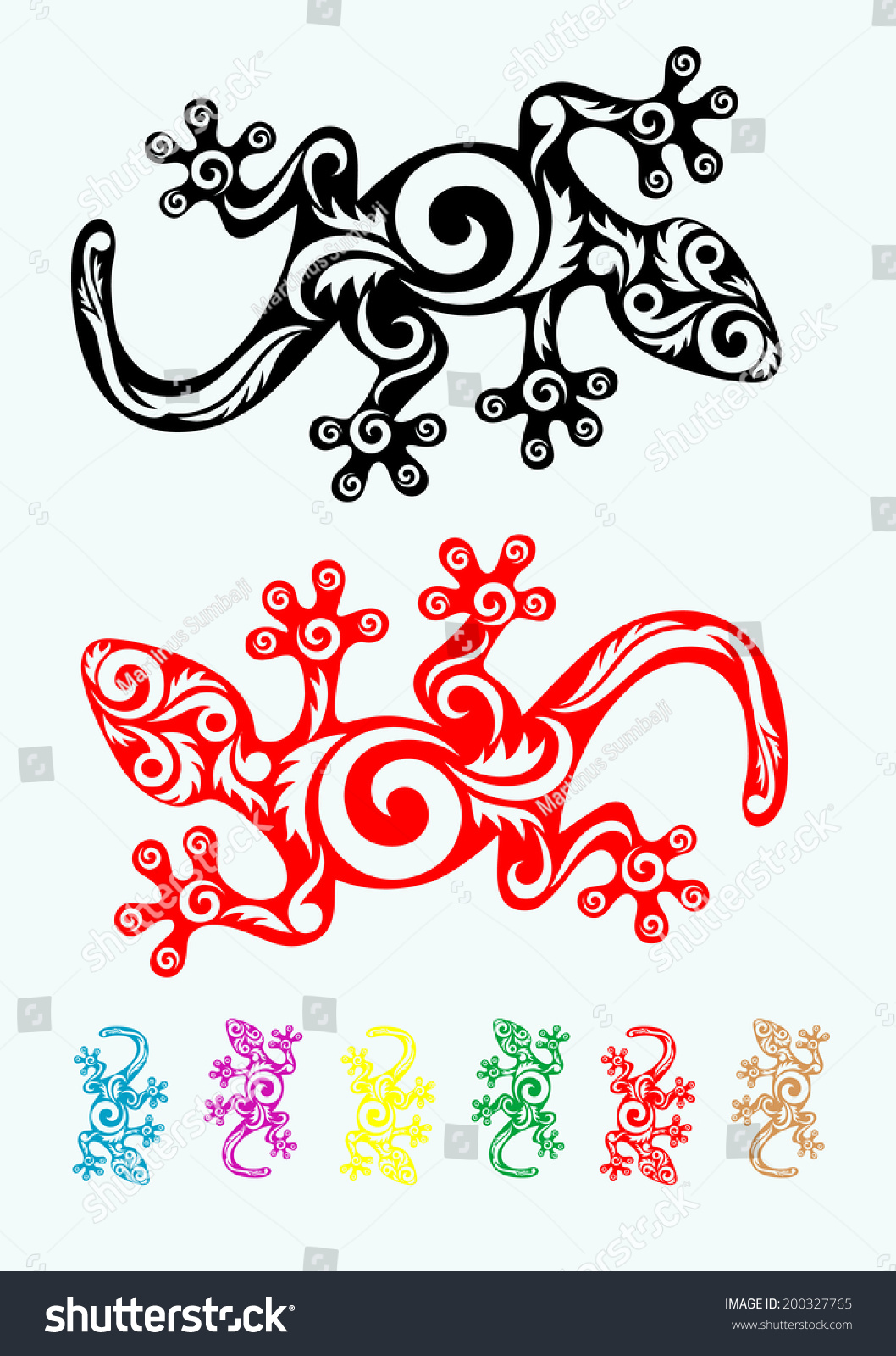 lizard home lizard tribal tattoo design stock vector 200327765 lizard home lizard tribal tattoo design stock vector 200327765