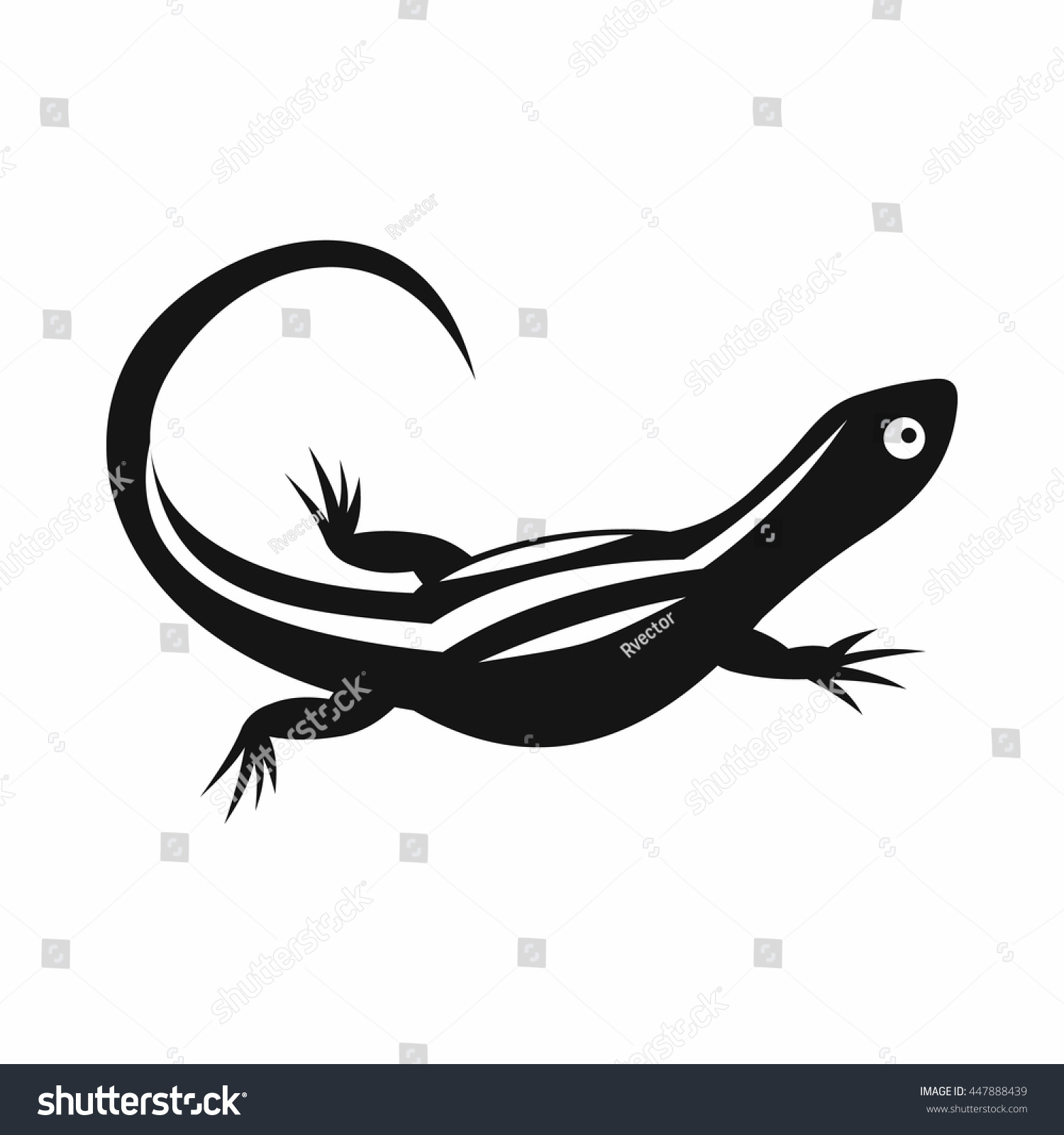 Lizard Icon Simple Style Isolated Vector Stock Vector (Royalty Free ...