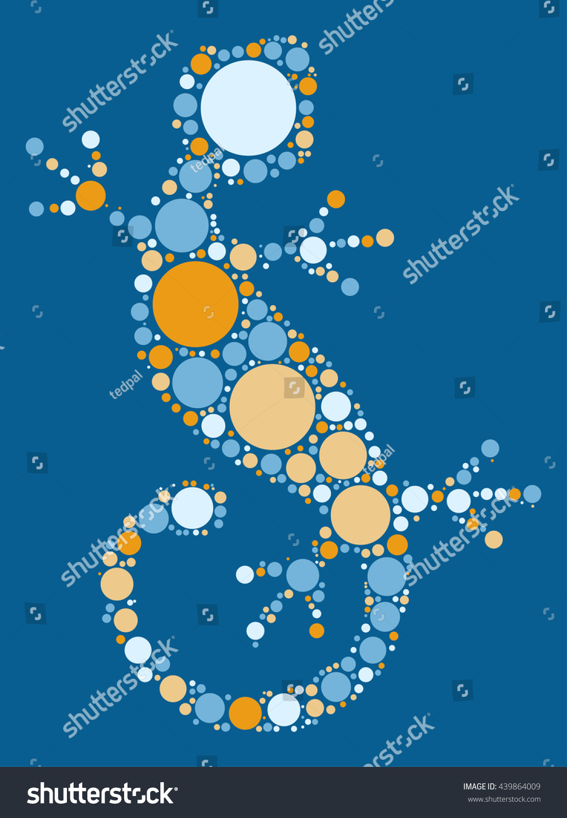Lizard Shape Vector Design By Color Stock Vector (Royalty Free ...