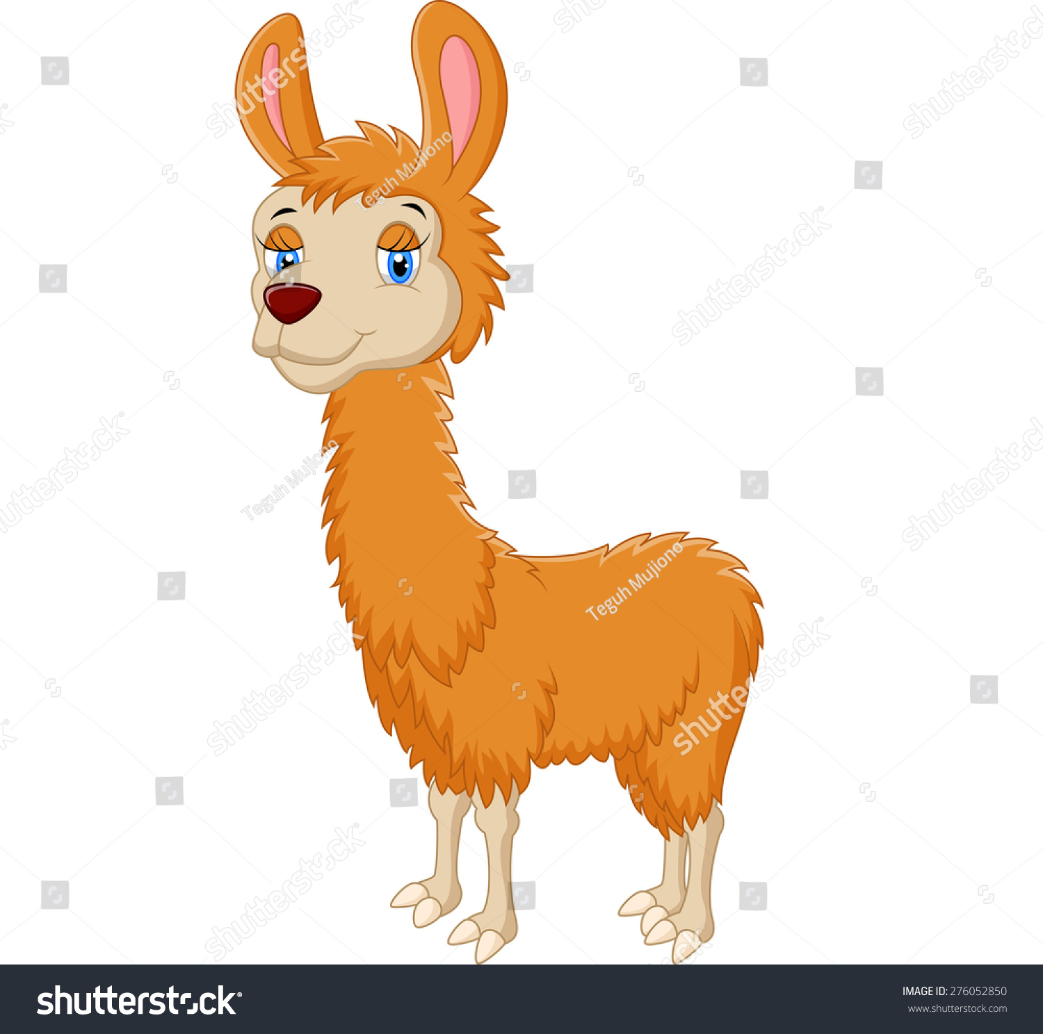 Llama Cute Cartoon Stock Vector (Royalty Free) 276052850