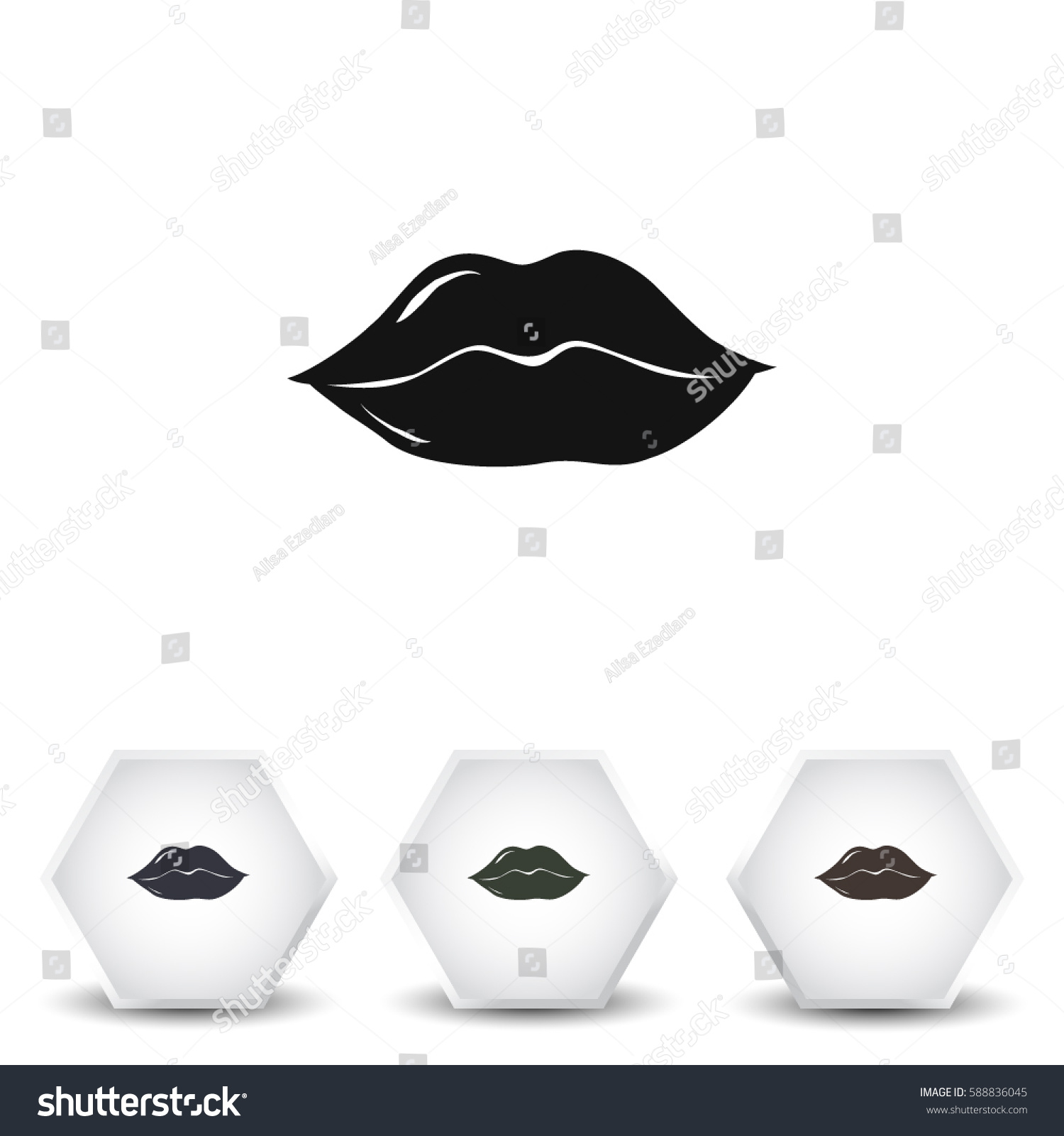 Llips Vector Icon Stock Vector (Royalty Free) 588836045 | Shutterstock