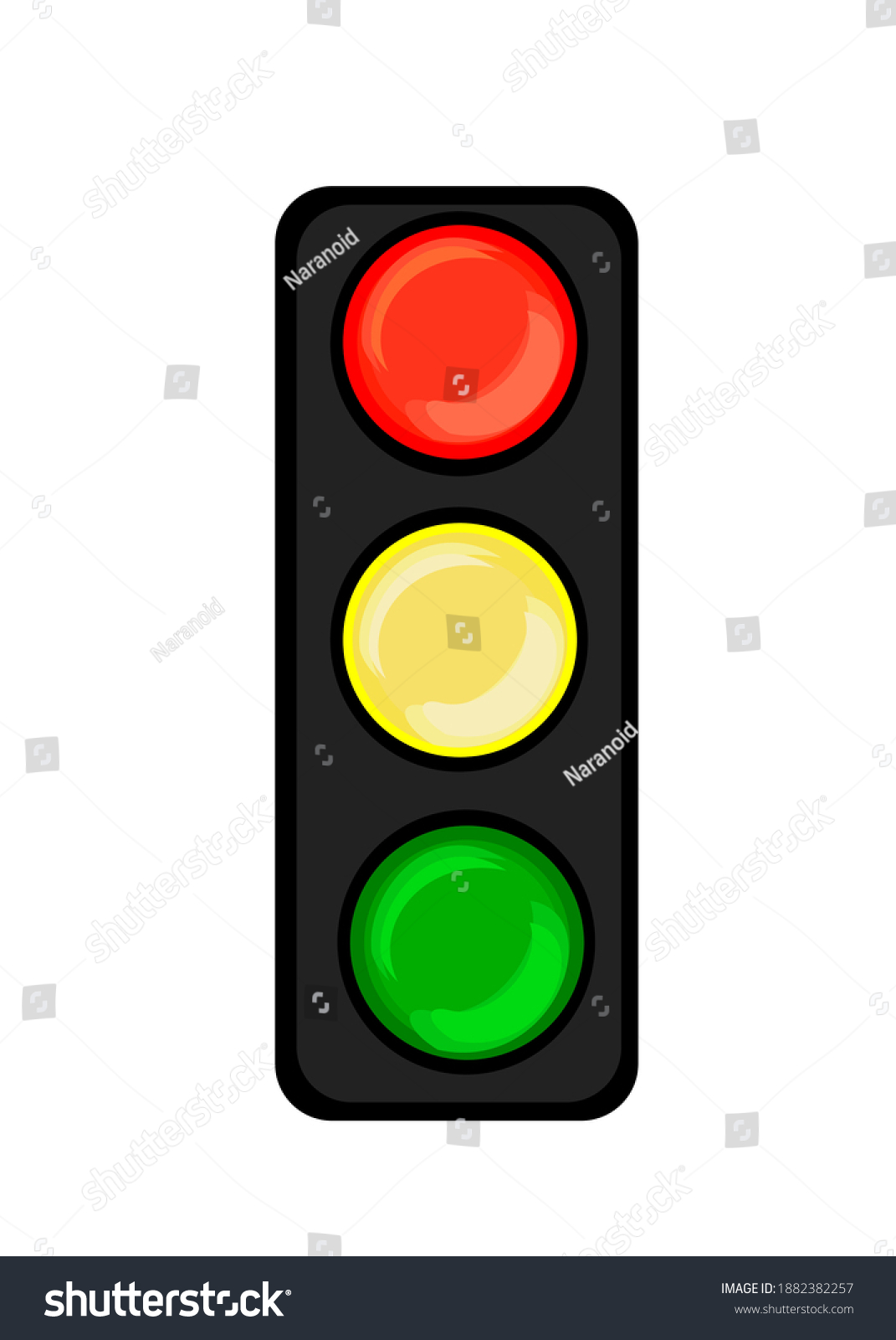 Llustration Simple Traffic Light Red Yellow Stock Vector Royalty Free 1882382257 Shutterstock