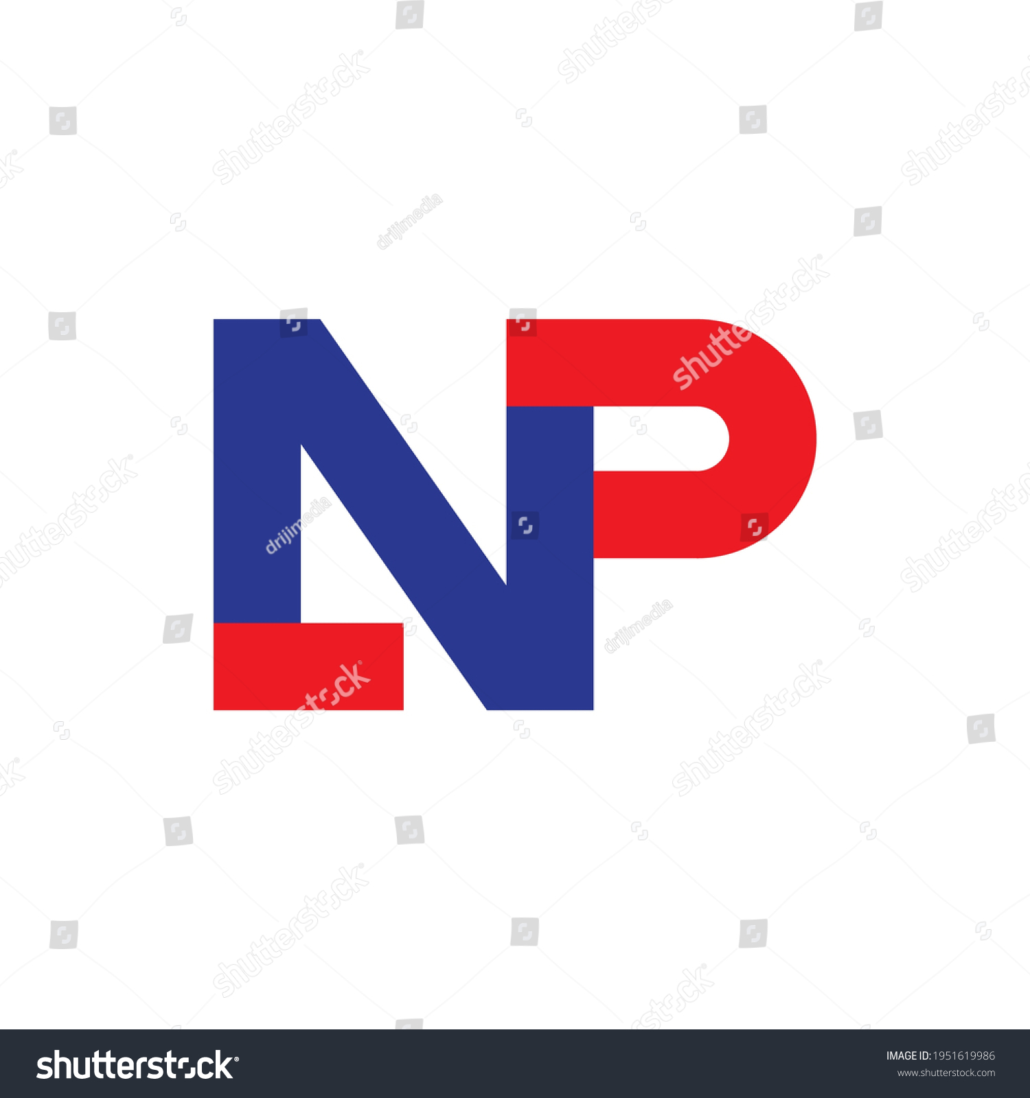 Lnp Letter Logo Design Vector Stock Vector (Royalty Free) 1951619986