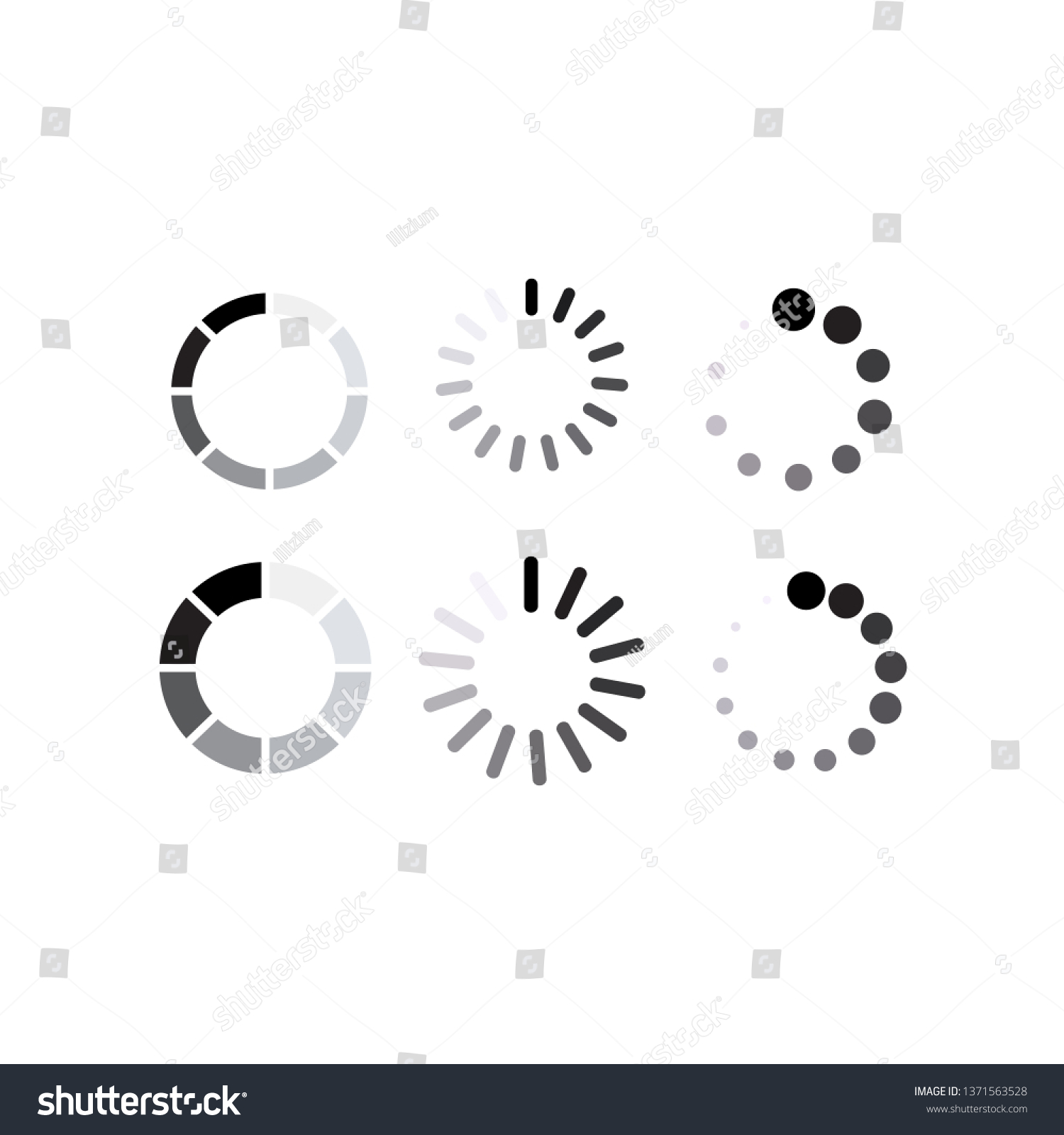 Load Icon Vector Set Icon Buffer Stock Vector (Royalty Free) 1371563528