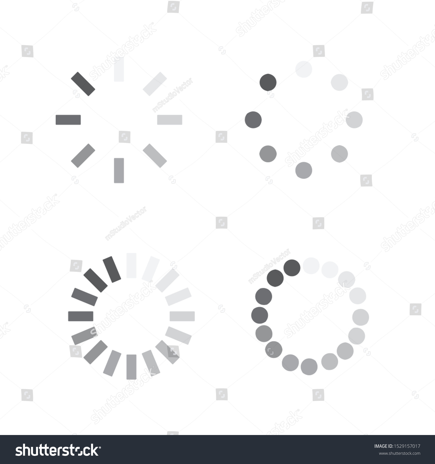 Loader Progress Icon Sign Progress Bar Stock Vector (Royalty Free ...