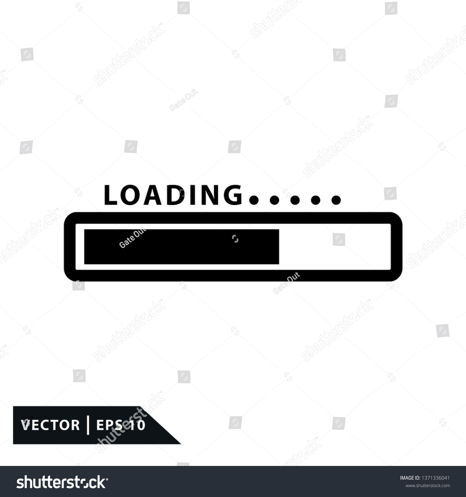 Loading Progress Icon Vector Stock Vector (Royalty Free) 1371336041 ...