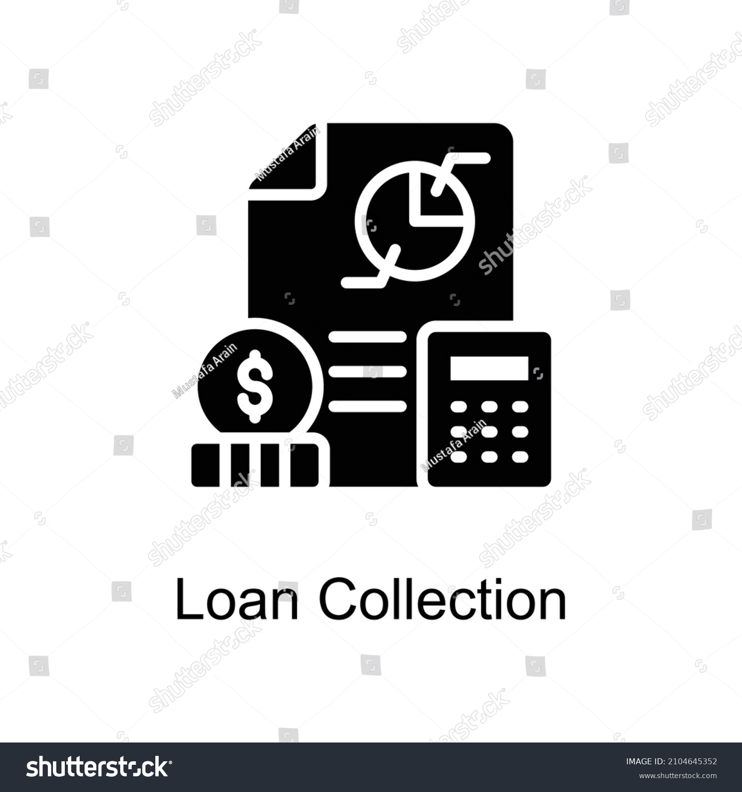 Loan Collection Vector Solid Icons Your Stock Vector (Royalty Free ...