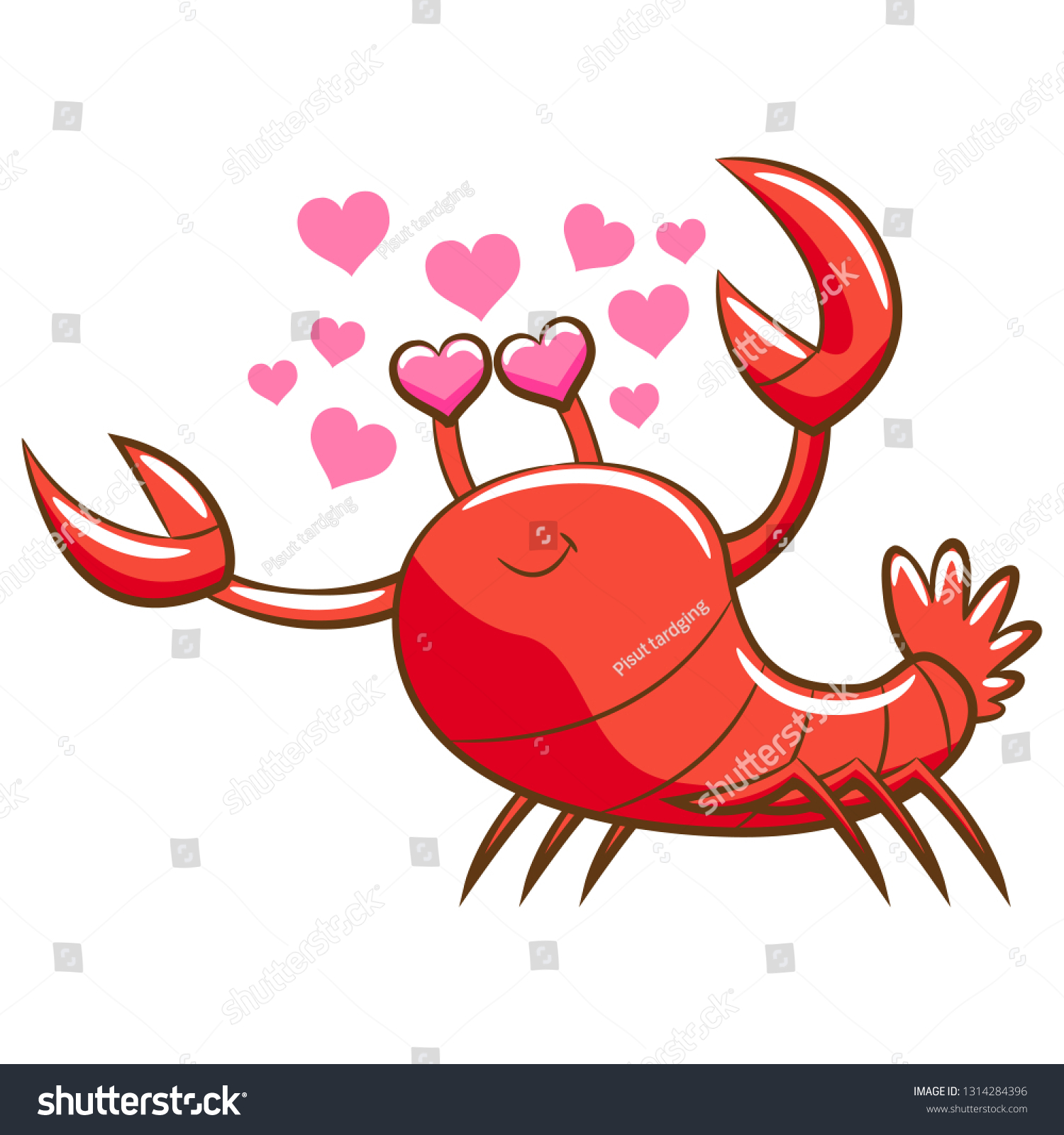 Lobster Clipart Design Stock Vector Royalty Free 1314284396