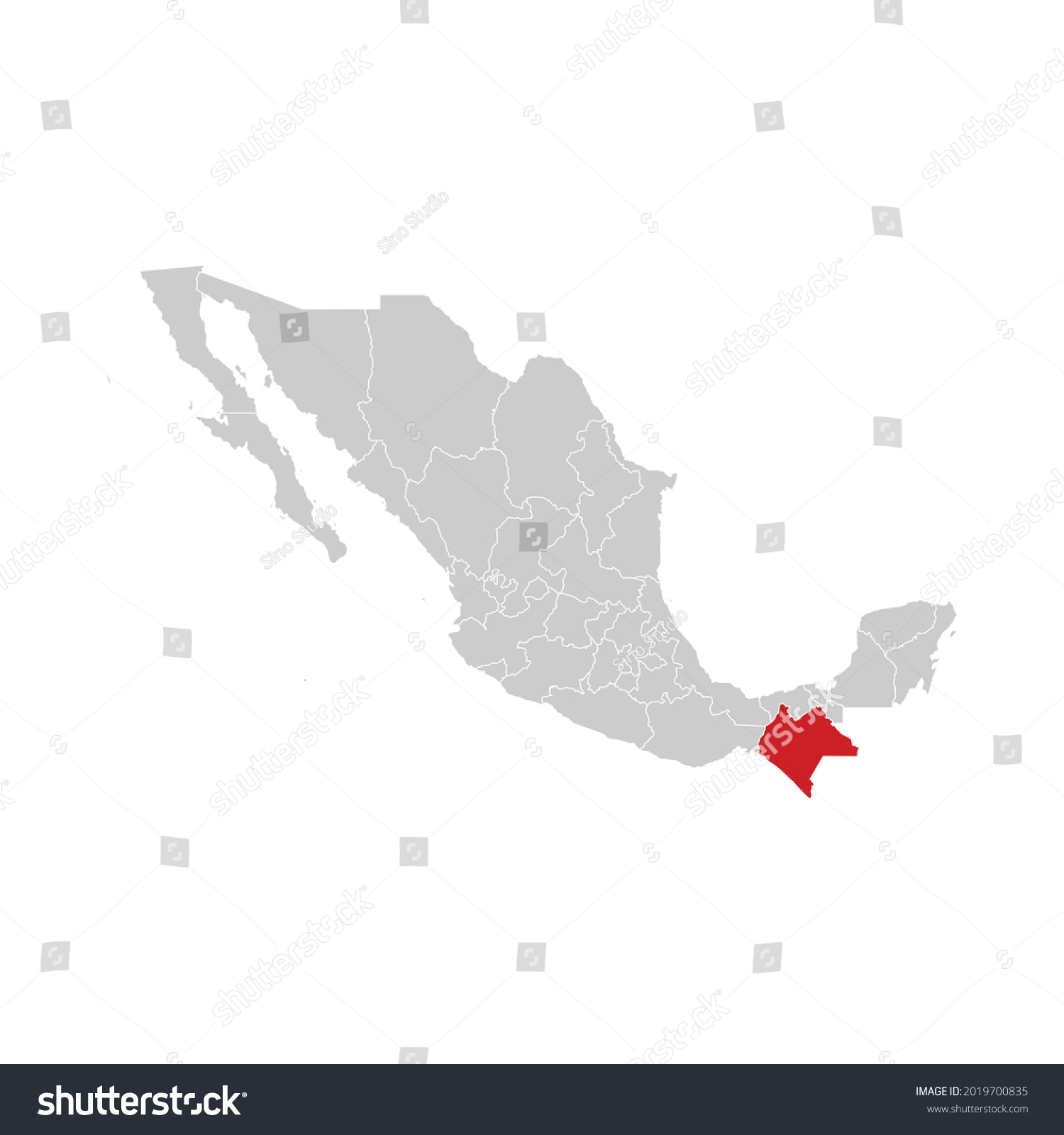 Location Chiapas Mexico Map Vector Stock Vector Royalty Free 2019700835 Shutterstock 4574