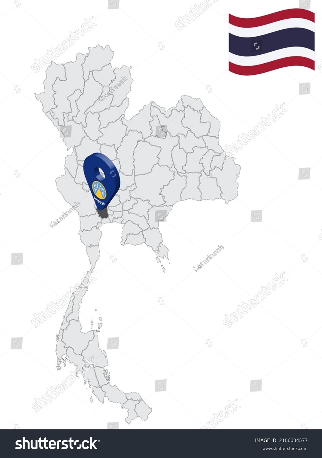 Nakhon Pathom Thailand Map Location Nakhon Pathom Province On Map Stock Vector (Royalty Free)  2106034577 | Shutterstock