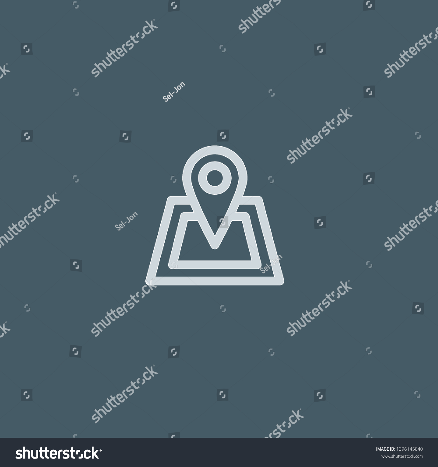 Location Vector Icon Location Concept Stroke Stock Vector Royalty Free