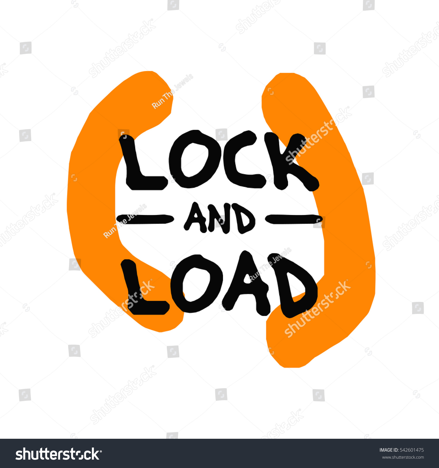 Lock Load Brush Lettering Vector Illustration Stock Vector Royalty Free 542601475