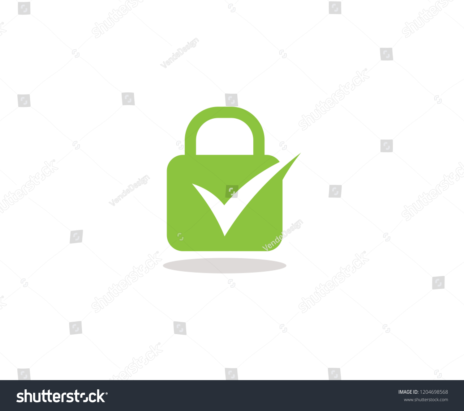 Lock Check Mark Logo Stock Vector (Royalty Free) 1204698568 | Shutterstock