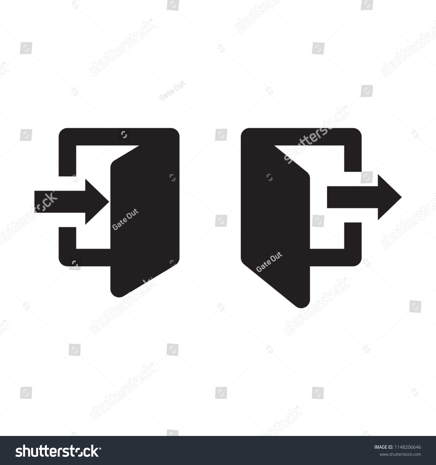 Login Logout Icon Vector Stock Vector (Royalty Free) 1148206646