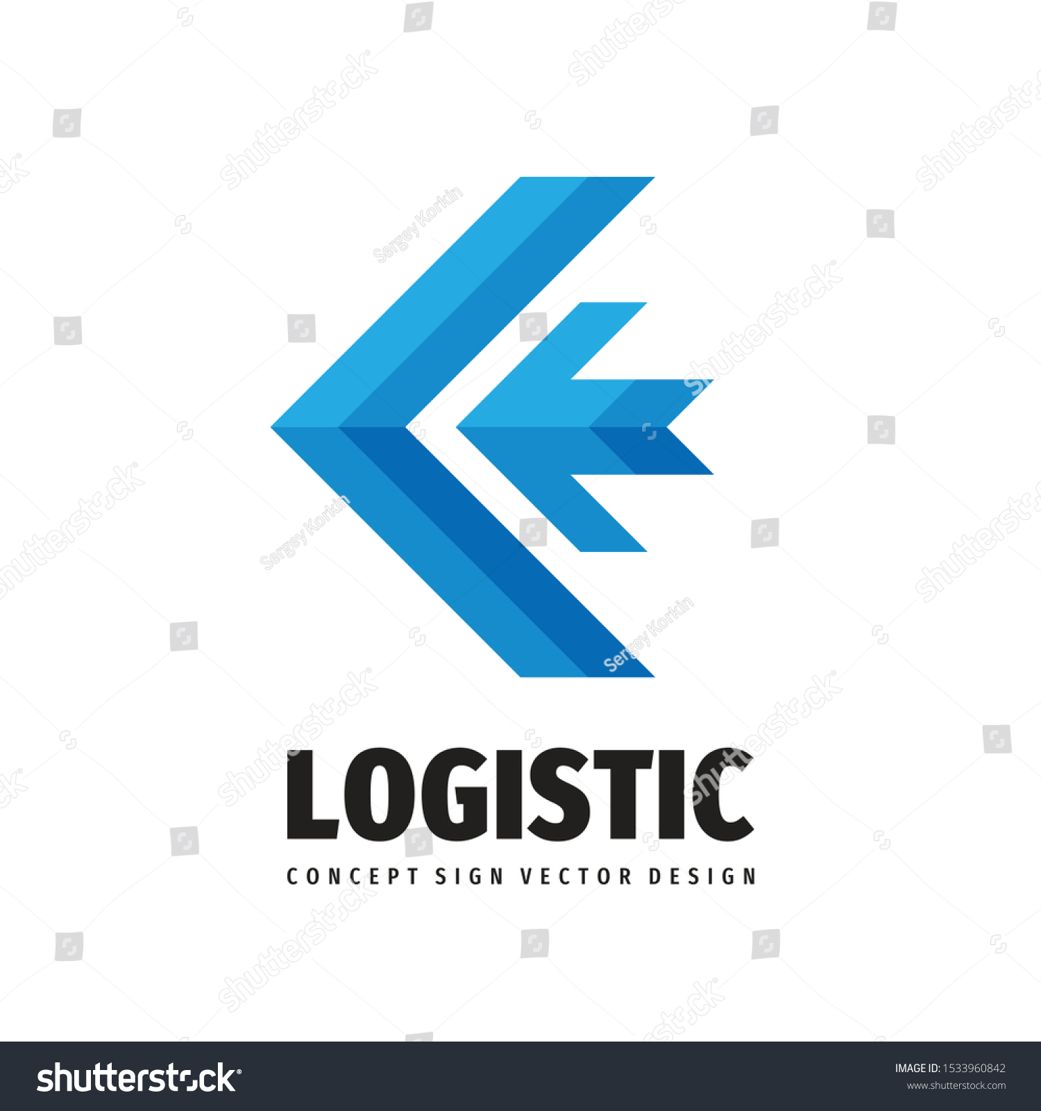 Logistic Company Concept Business Logo Template Stock Vector (Royalty ...