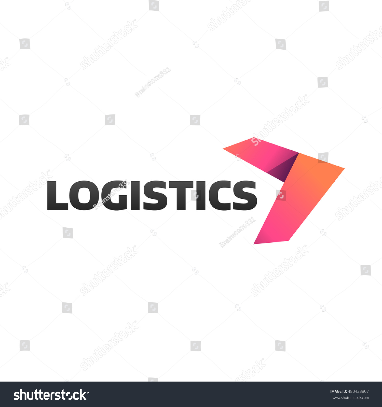 Logistic Company Vector Logo Arrow Icon Stock Vector (Royalty Free ...