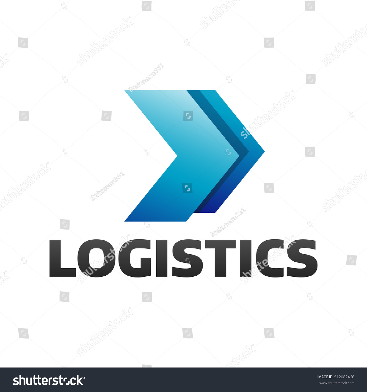 Logistic Company Vector Logo Arrow Icon Stock Vector (Royalty Free ...