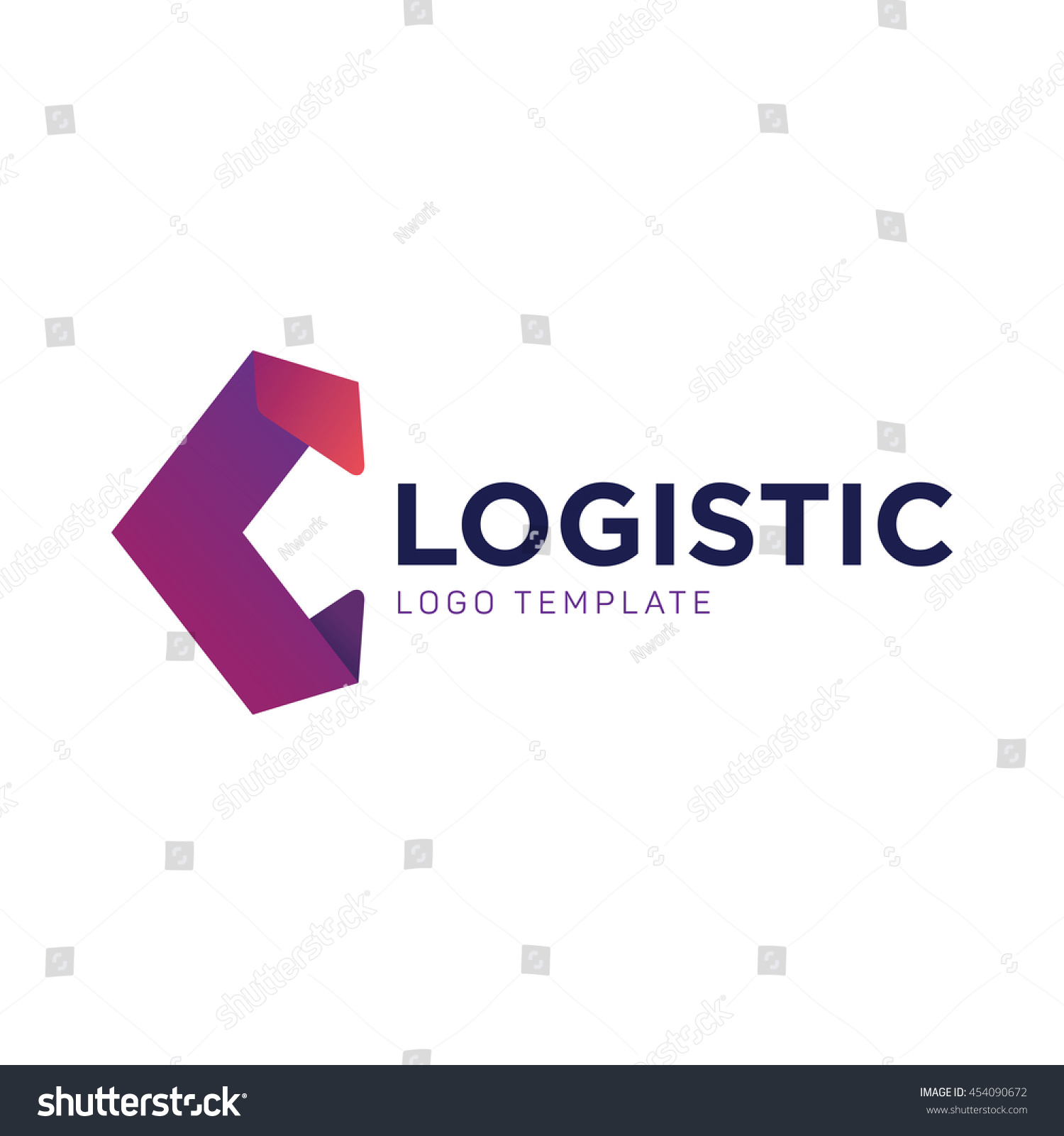 Logistic Logo Concept Stock Vector 454090672 : Shutterstock