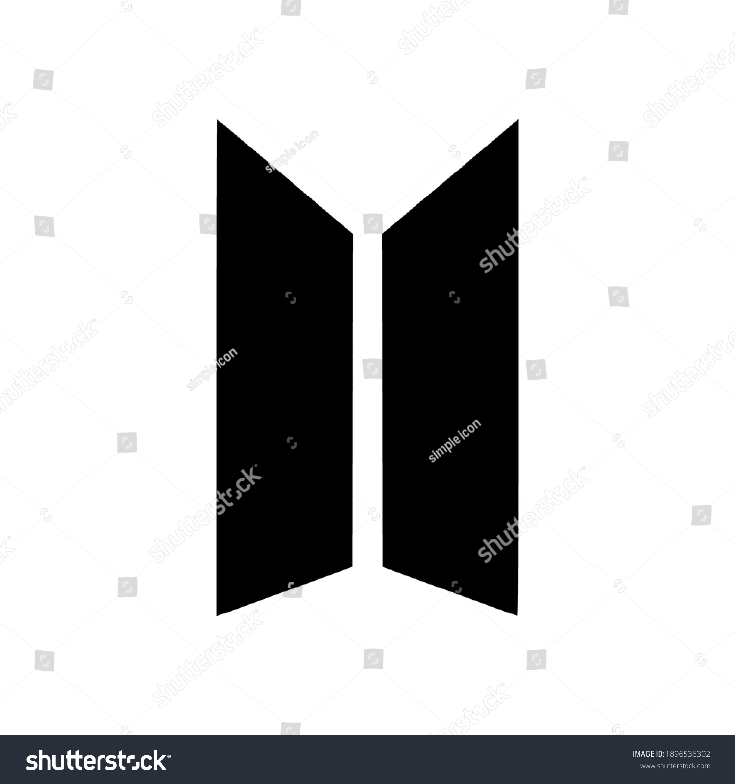 SVG of logo BTS ,Bangtan Boys , new logo on white background  svg