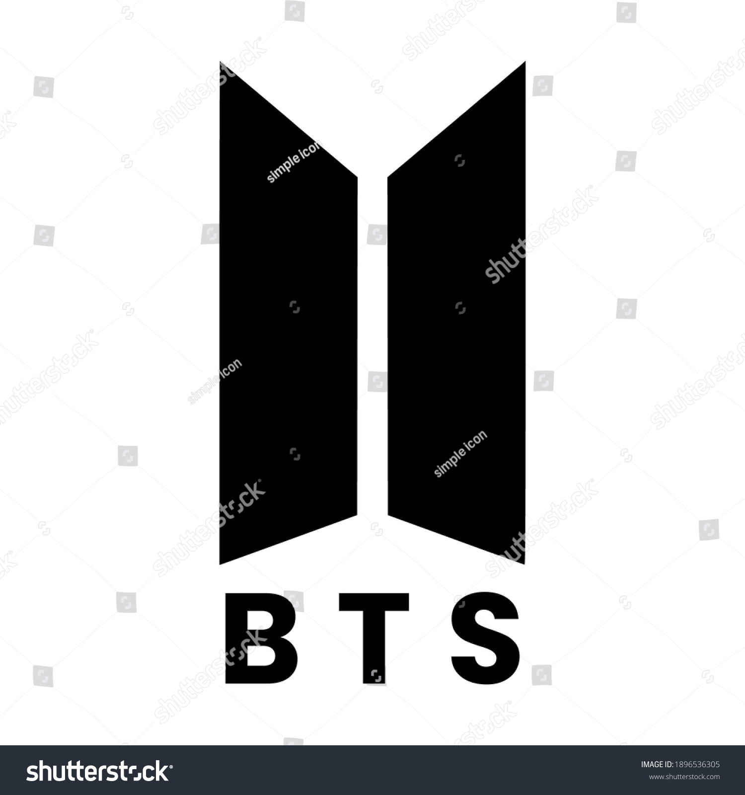 SVG of logo BTS ,Bangtan Boys , new logo on white background  svg