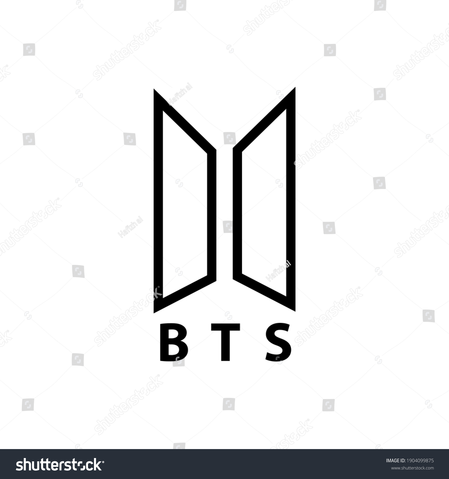 SVG of Logo BTS ,Bangtan Boys , new logo on white background. simple design for graphics, logos, websites, social media, UI, mobile apps, EPS10 svg