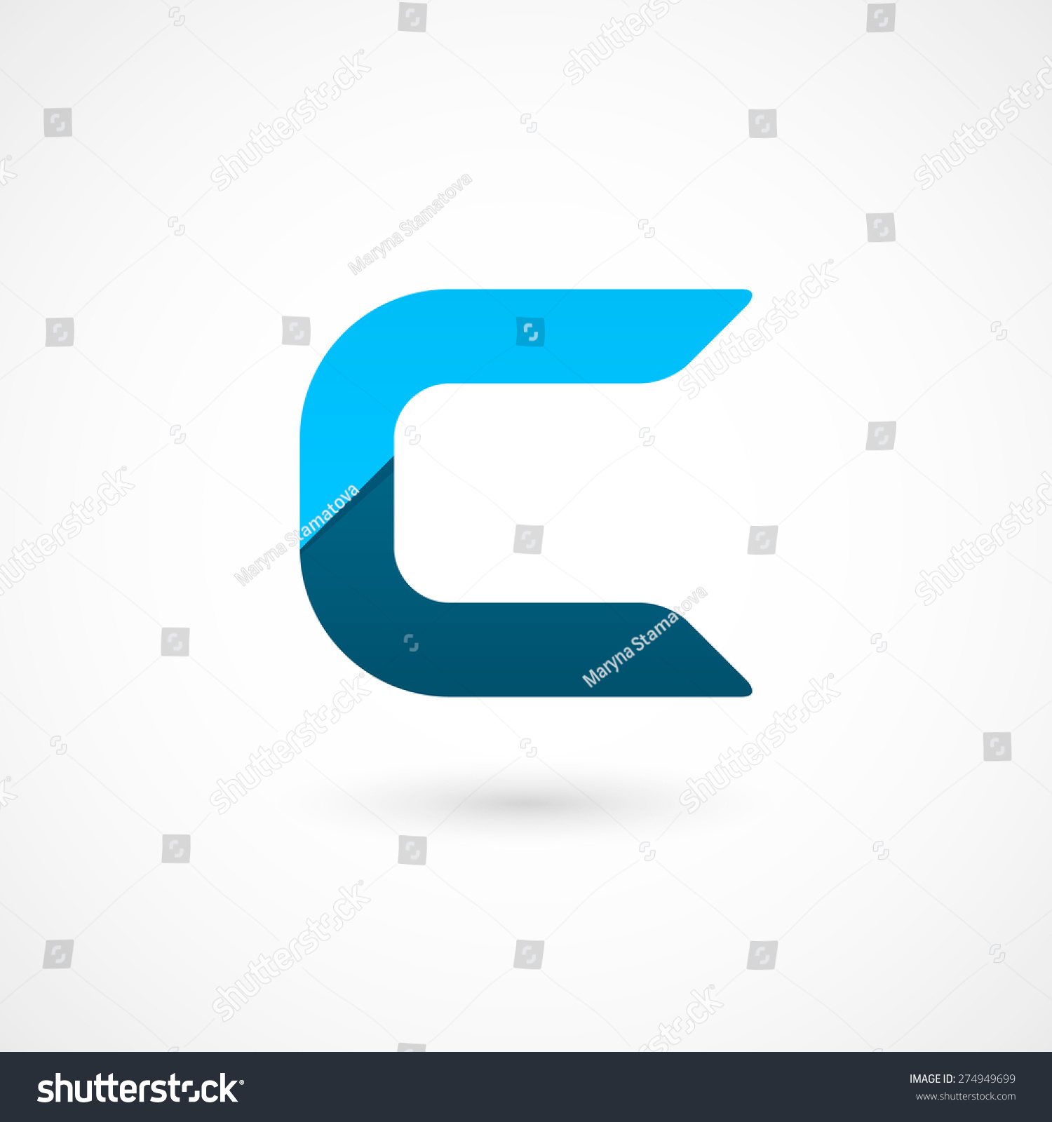 Logo C Letter. Isolated On White Background. Vector Illustration, Eps ...