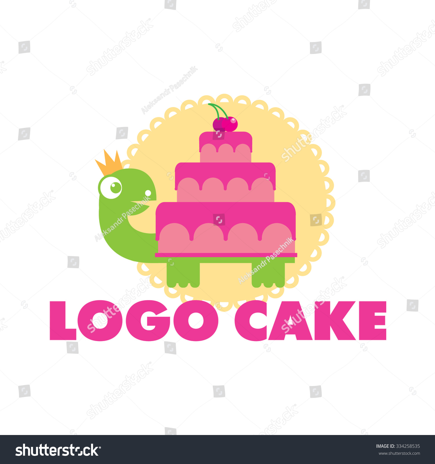 Logo Cake Confectionery Companies Cakes Pastry Stock Vector