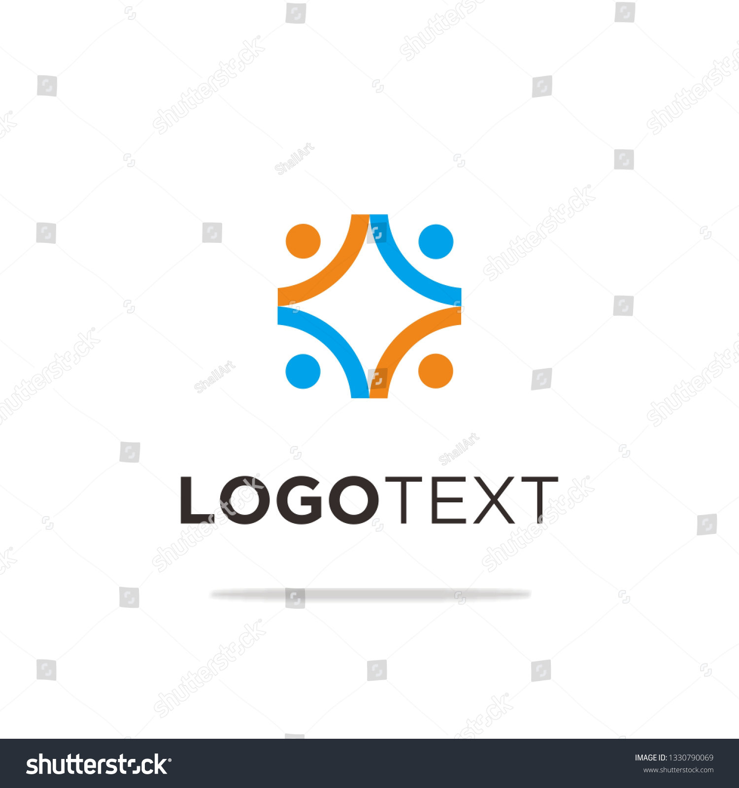 Logo Concept Community Organisation Stock Vector (Royalty Free ...