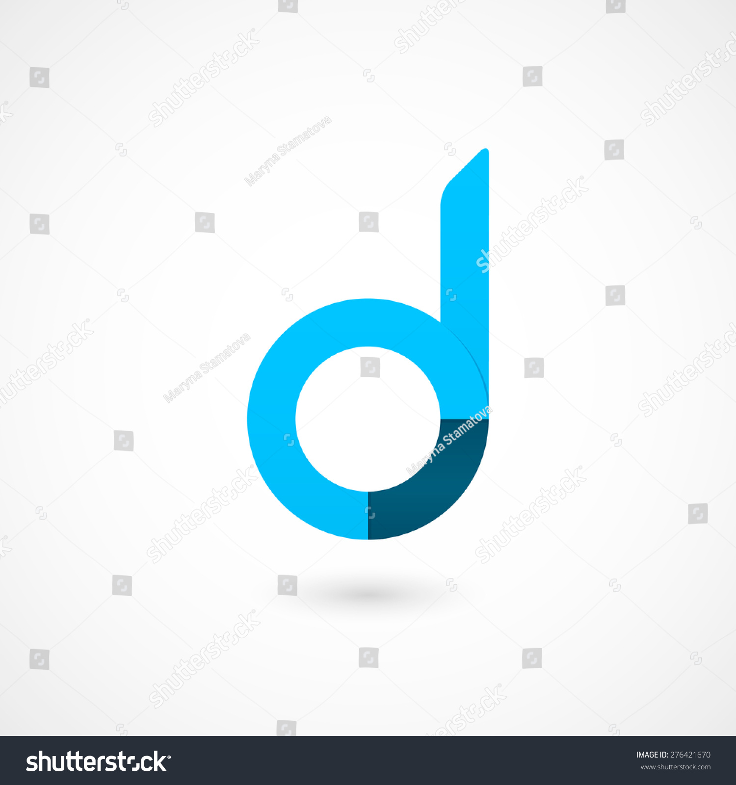 Logo D Letter Isolated On White Stock Vector (Royalty Free) 276421670