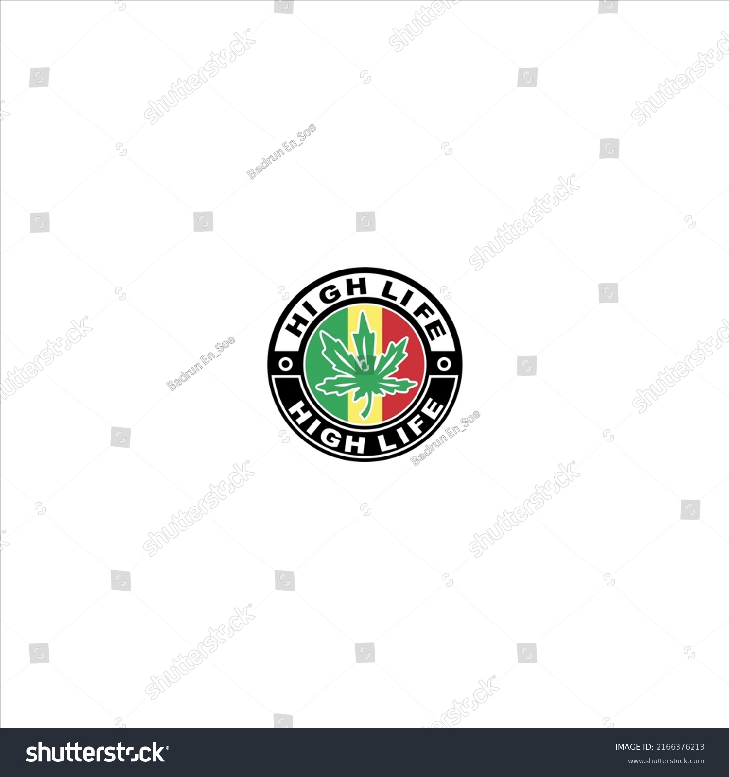 Logo Daun Vektor Berwarna Hijau Ditengahnya Stock Vector Royalty Free