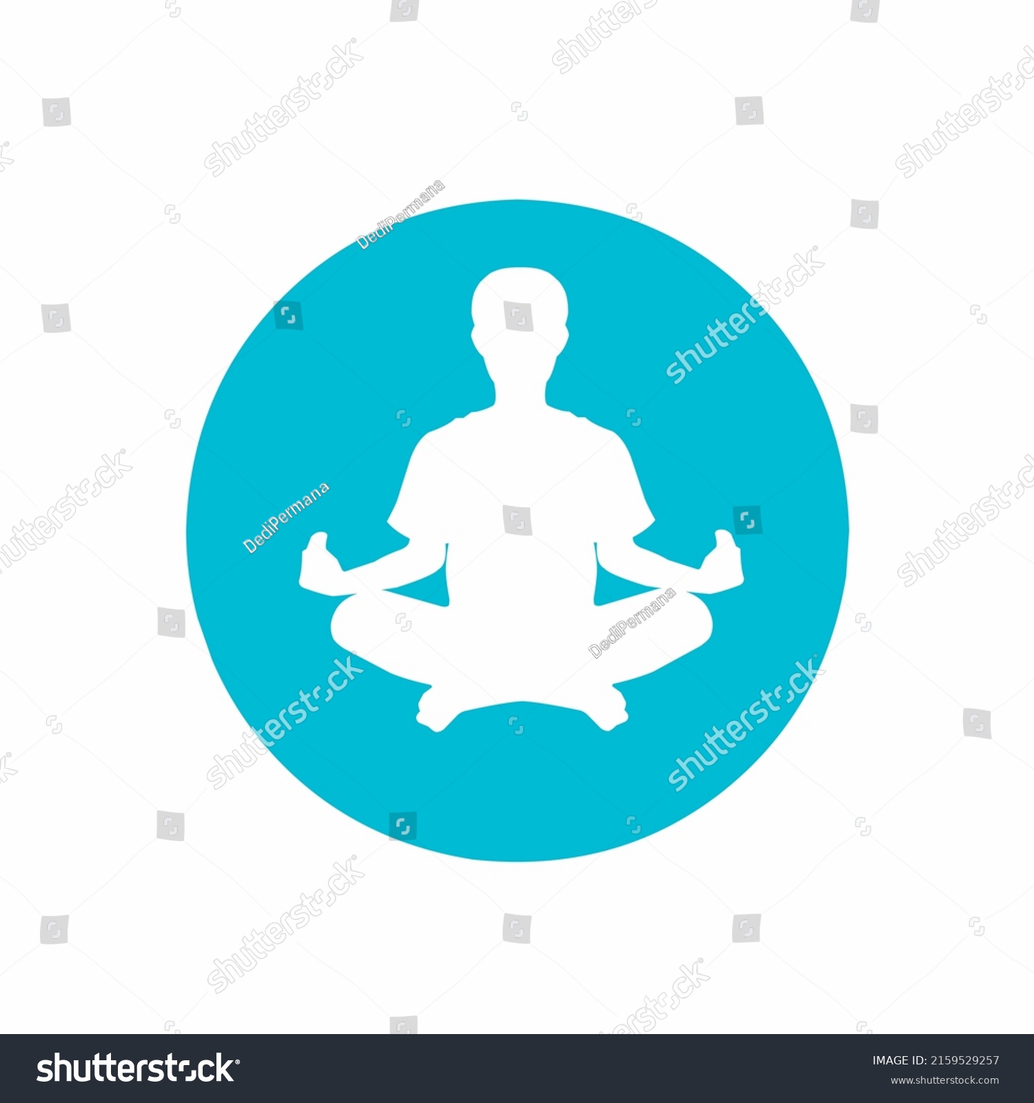 Logo Design People Doing Yoga Meditation Stock Vector (Royalty Free ...