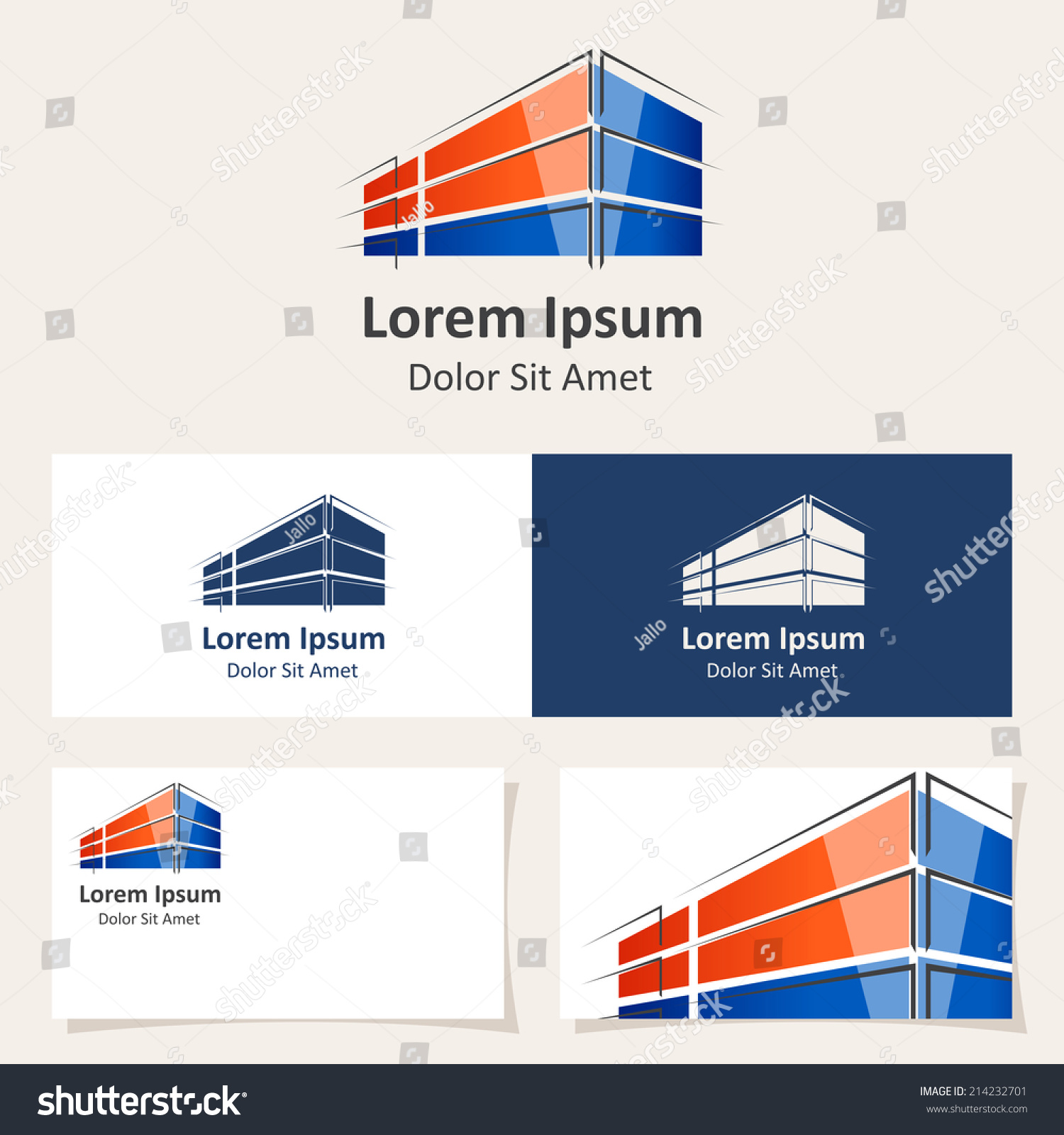 Logo Design Template Abstract Building Vector Stock Vector 214232701 ...