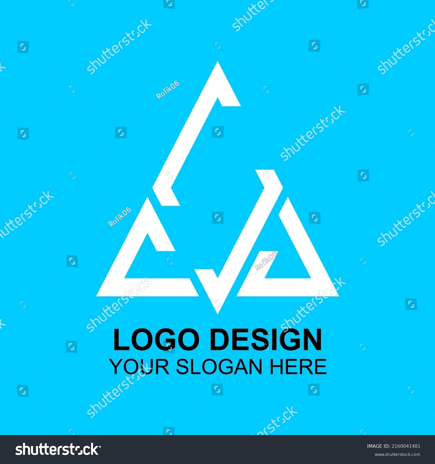 Logo Design Your Slogan Here Stock Vector (Royalty Free) 2160041481