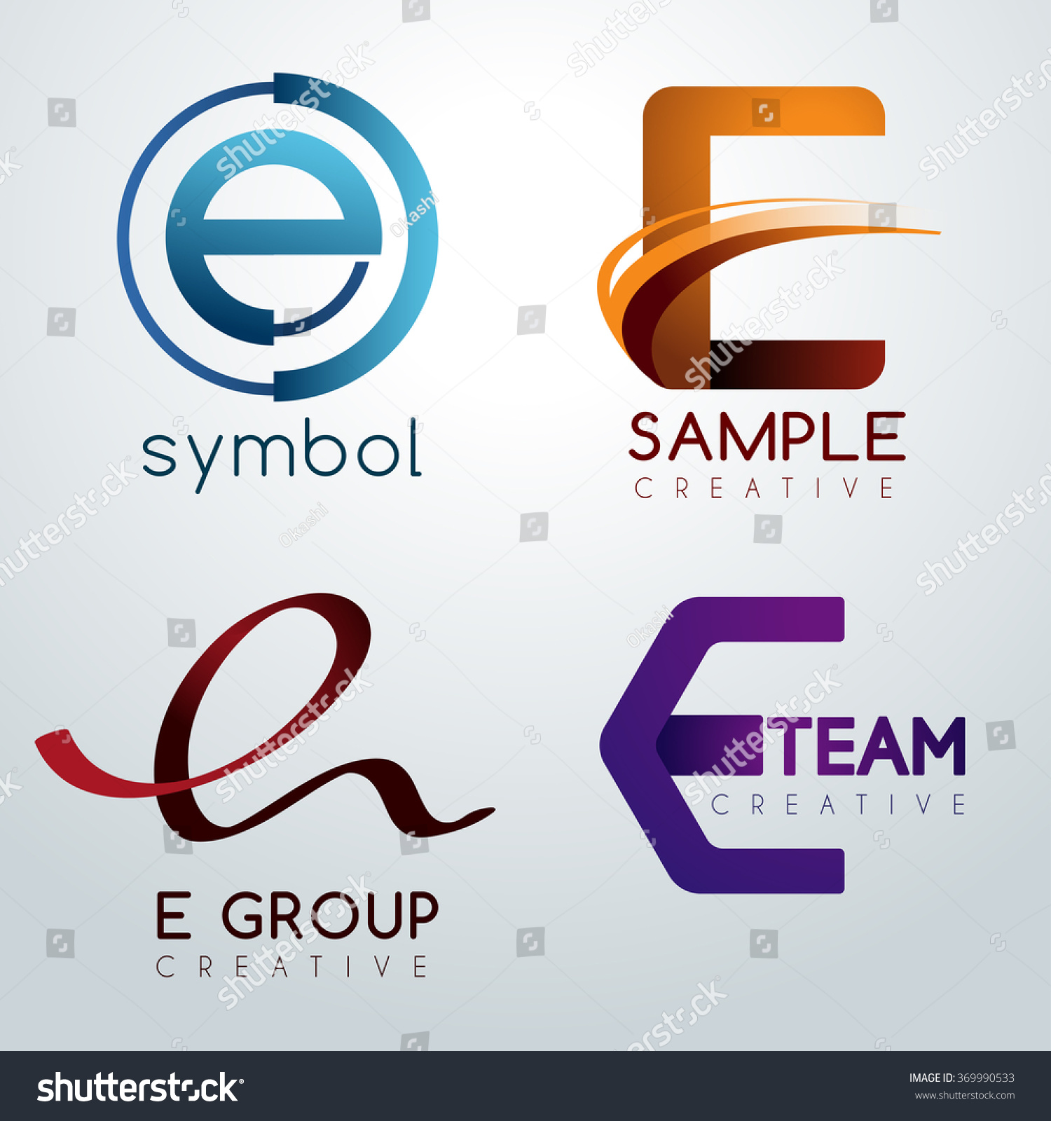 Logo E Design Corporate Identity Logo Stock Vector Royalty Free