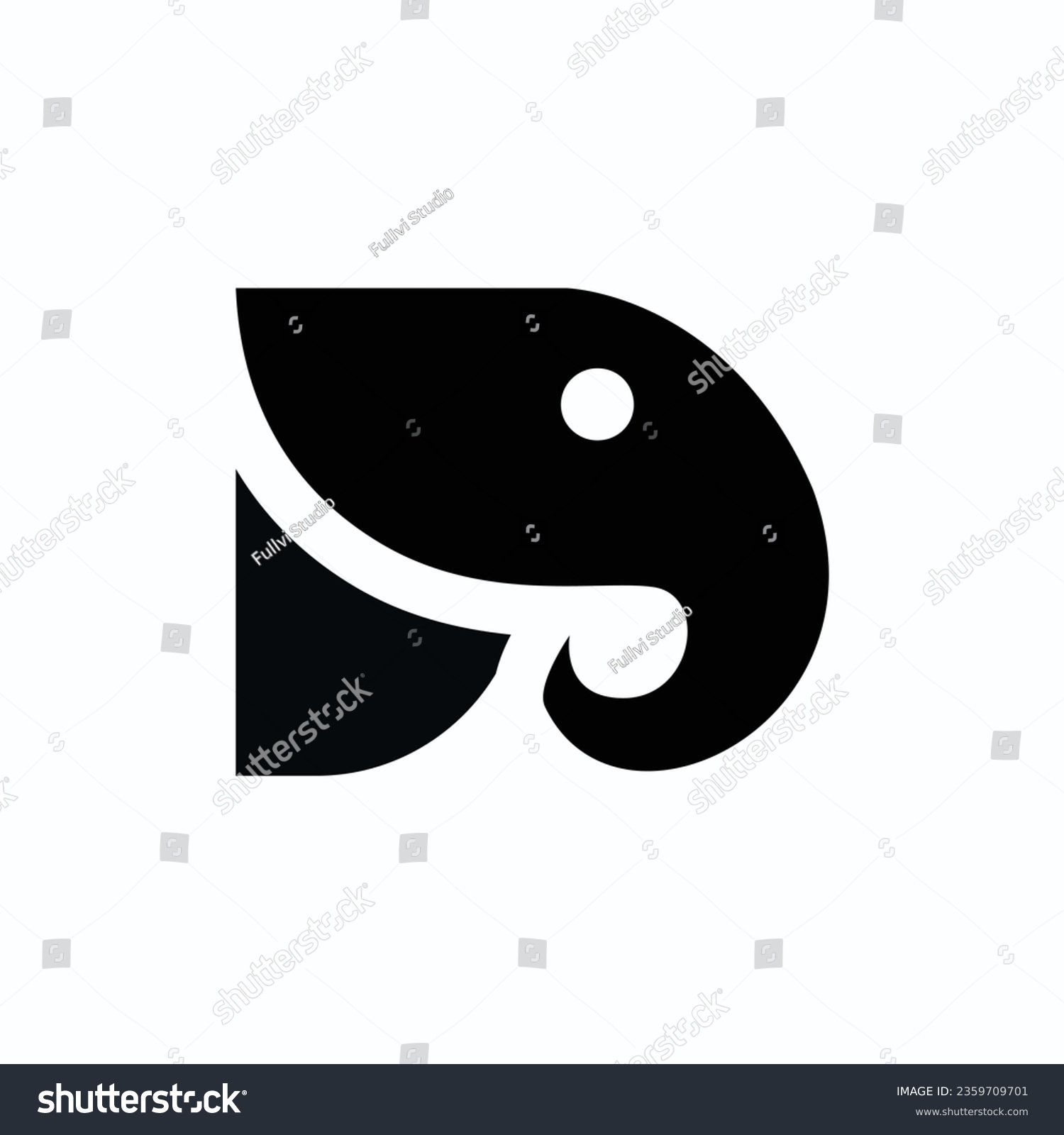 SVG of logo elephent animal vector icon templet svg