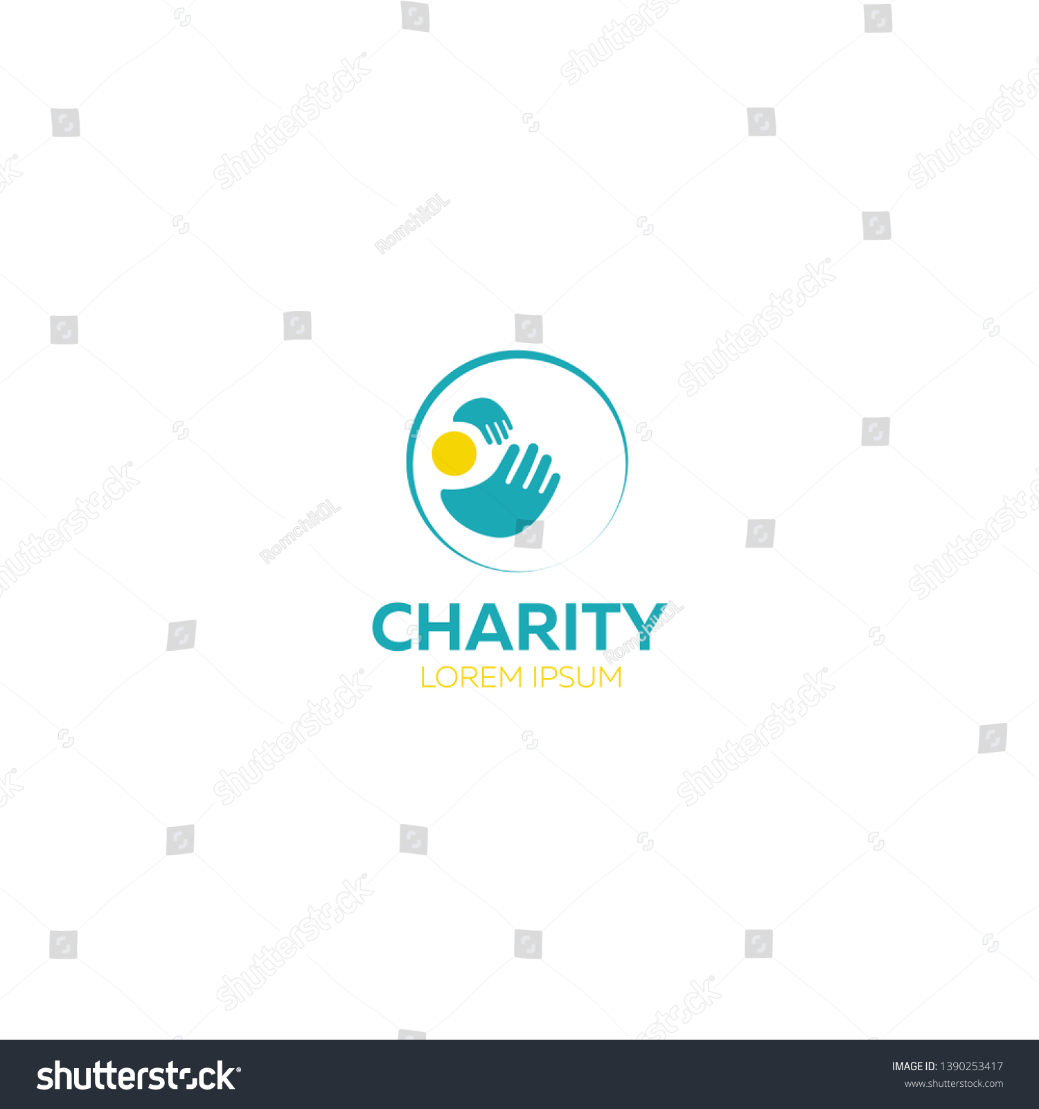 Logo Charity Blue Yellow Flying Bird Stock Vector (Royalty Free ...