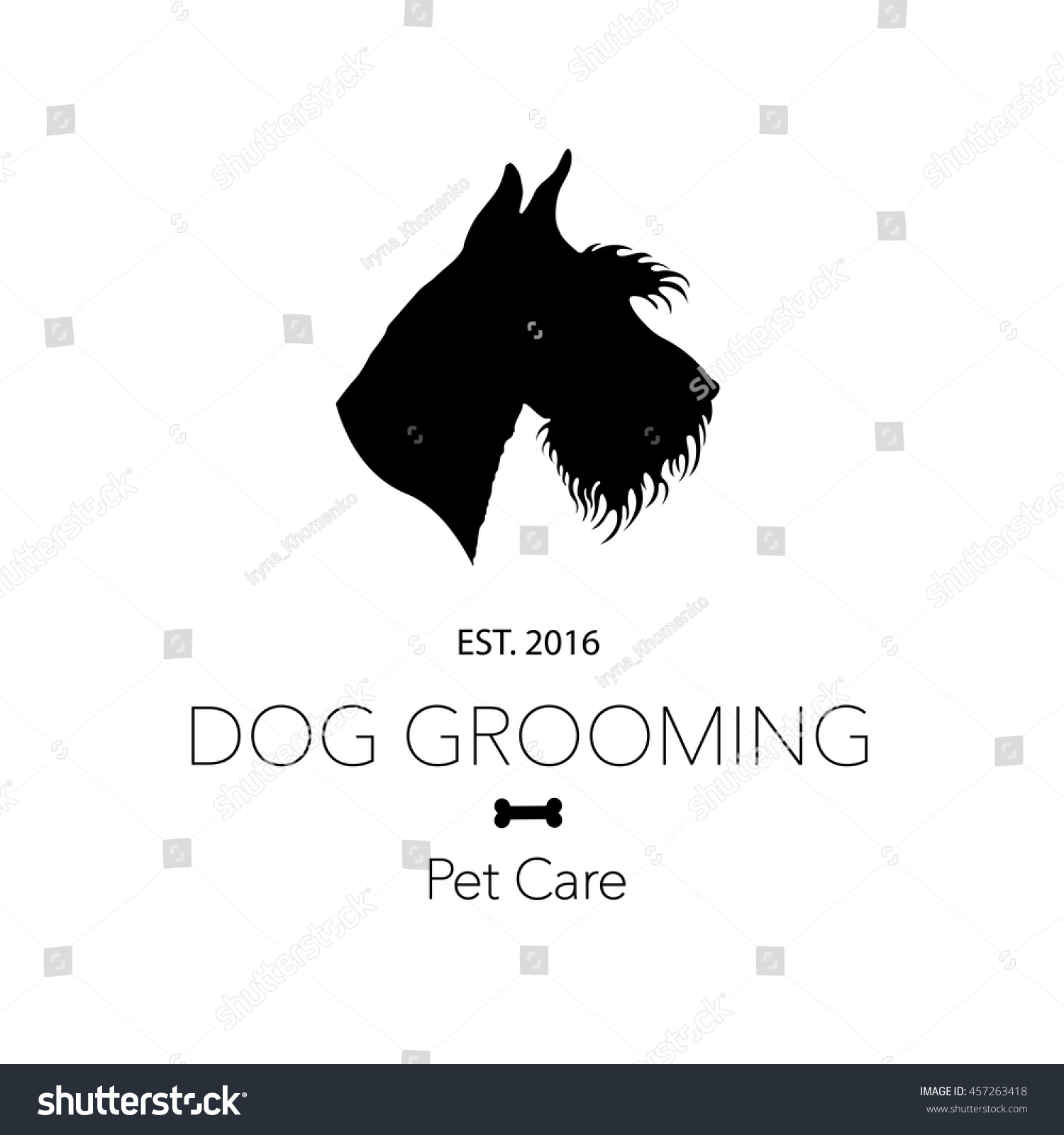 Logo Dog Hair Salon Dog Styling Stock Vector (Royalty Free) 457263418 ...