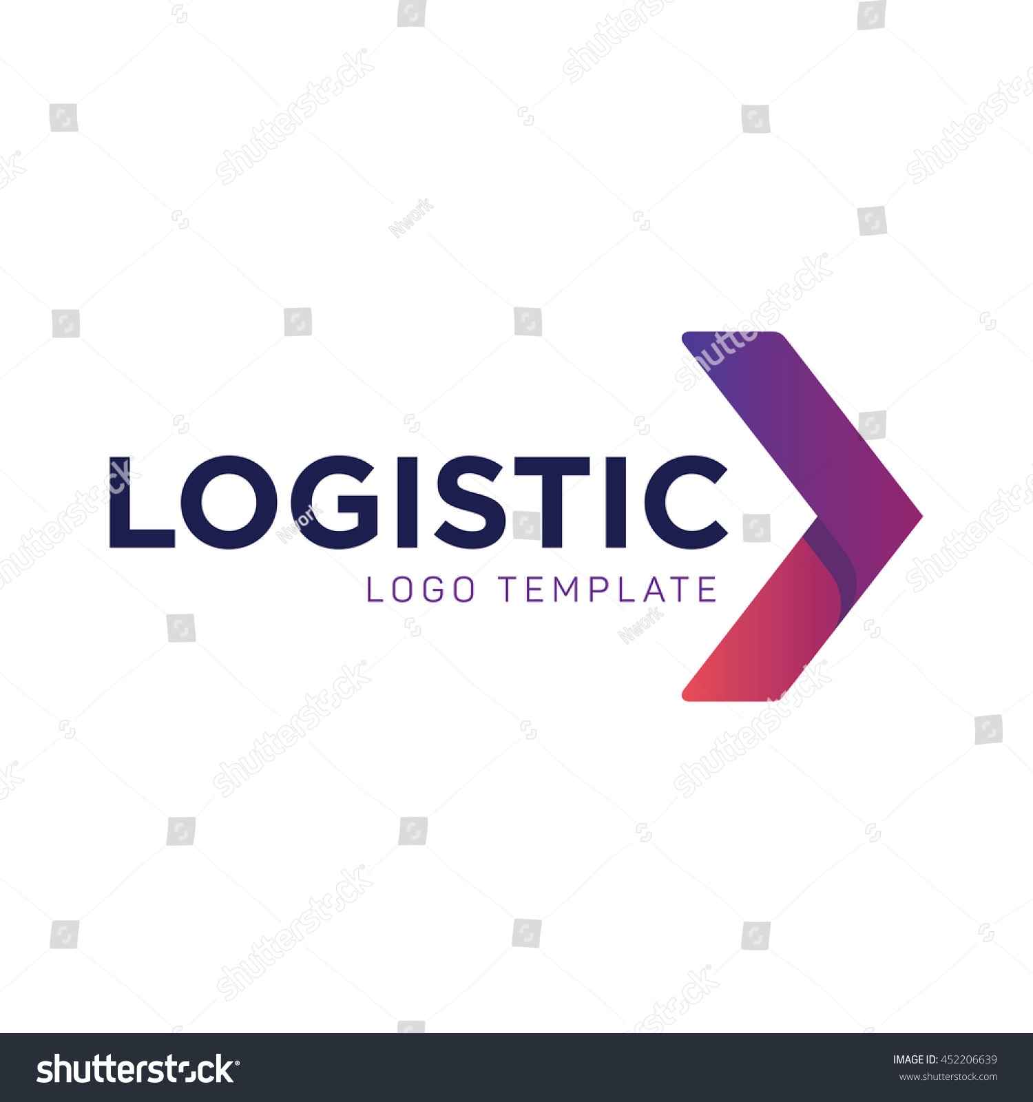 Logo Logistics Delivery Company Stock Vector (Royalty Free) 452206639 ...