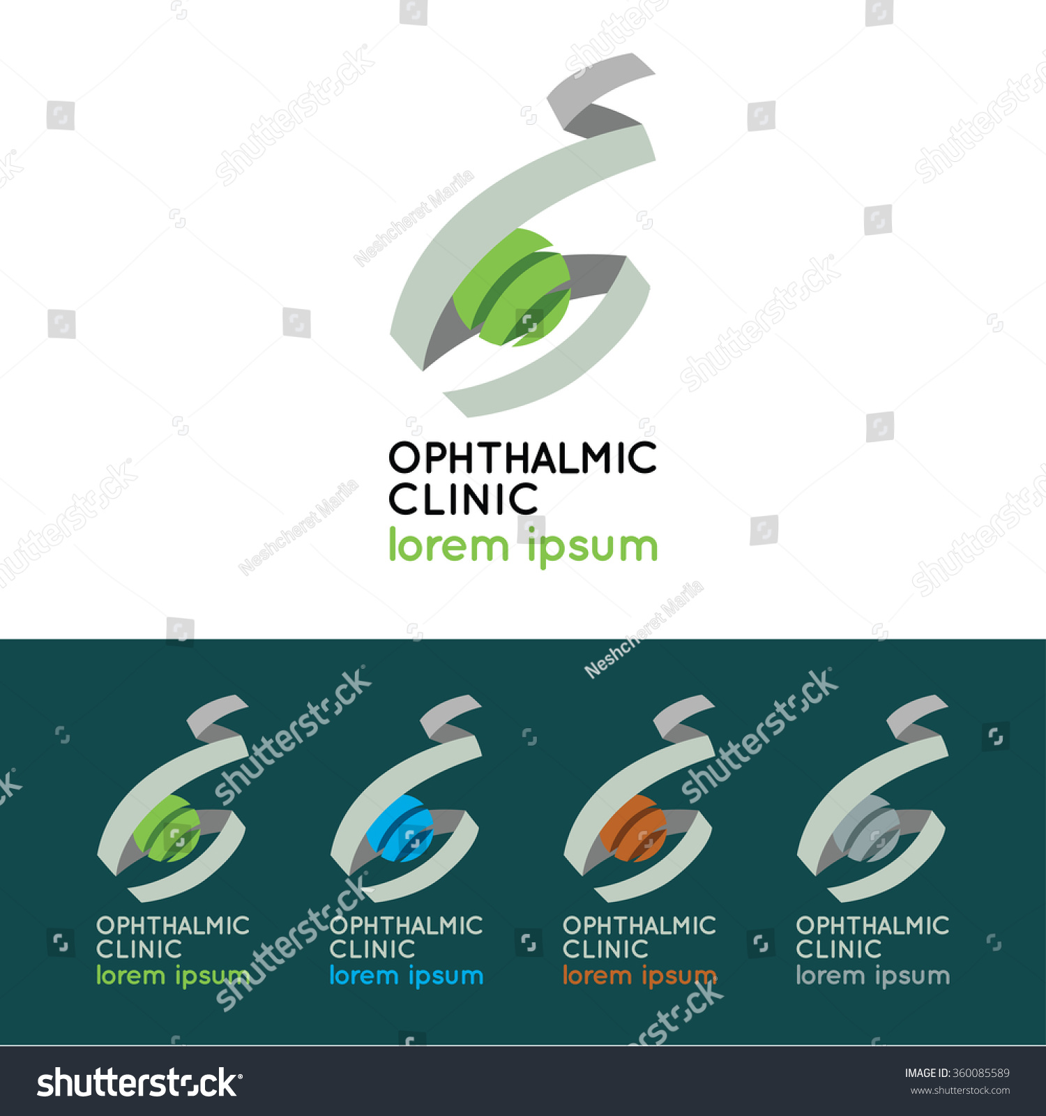 Logo Ophthalmic Clinic Eye Clinic Set Stock Vector Royalty Free Shutterstock