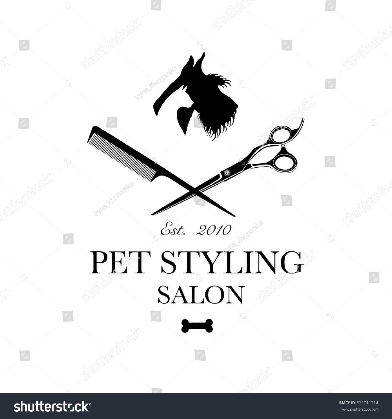 Logo For Pet Hair Salon, Styling And Grooming Shop, Store For Dogs ...