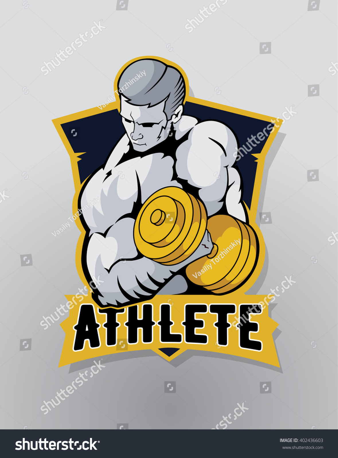 Logo Gym Sports Nutrition Shop Logo Stock Vector Royalty Free