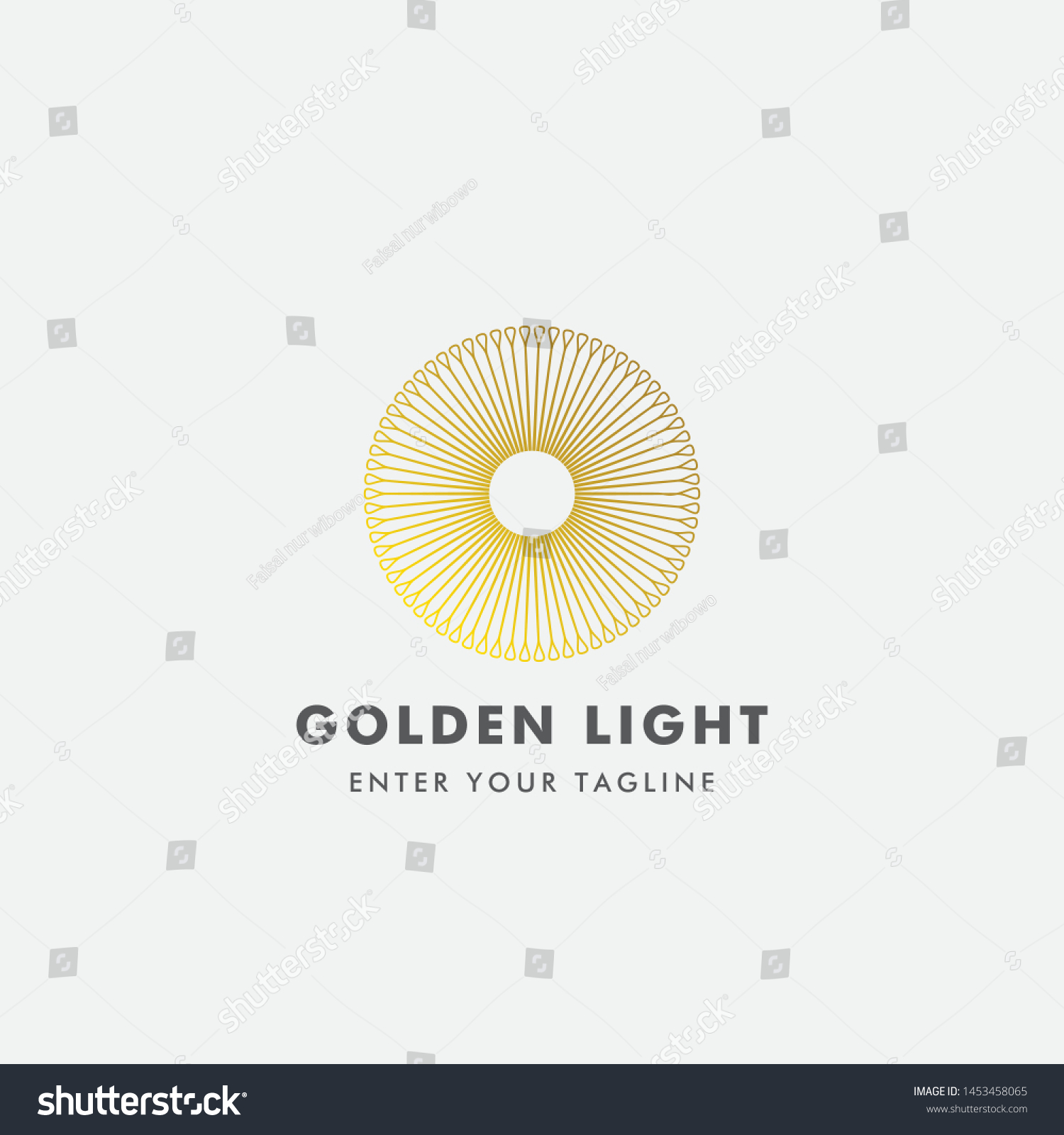 Logo Golden Light Concept Sunlight Gold: เวกเตอร์สต็อก (ปลอดค่า